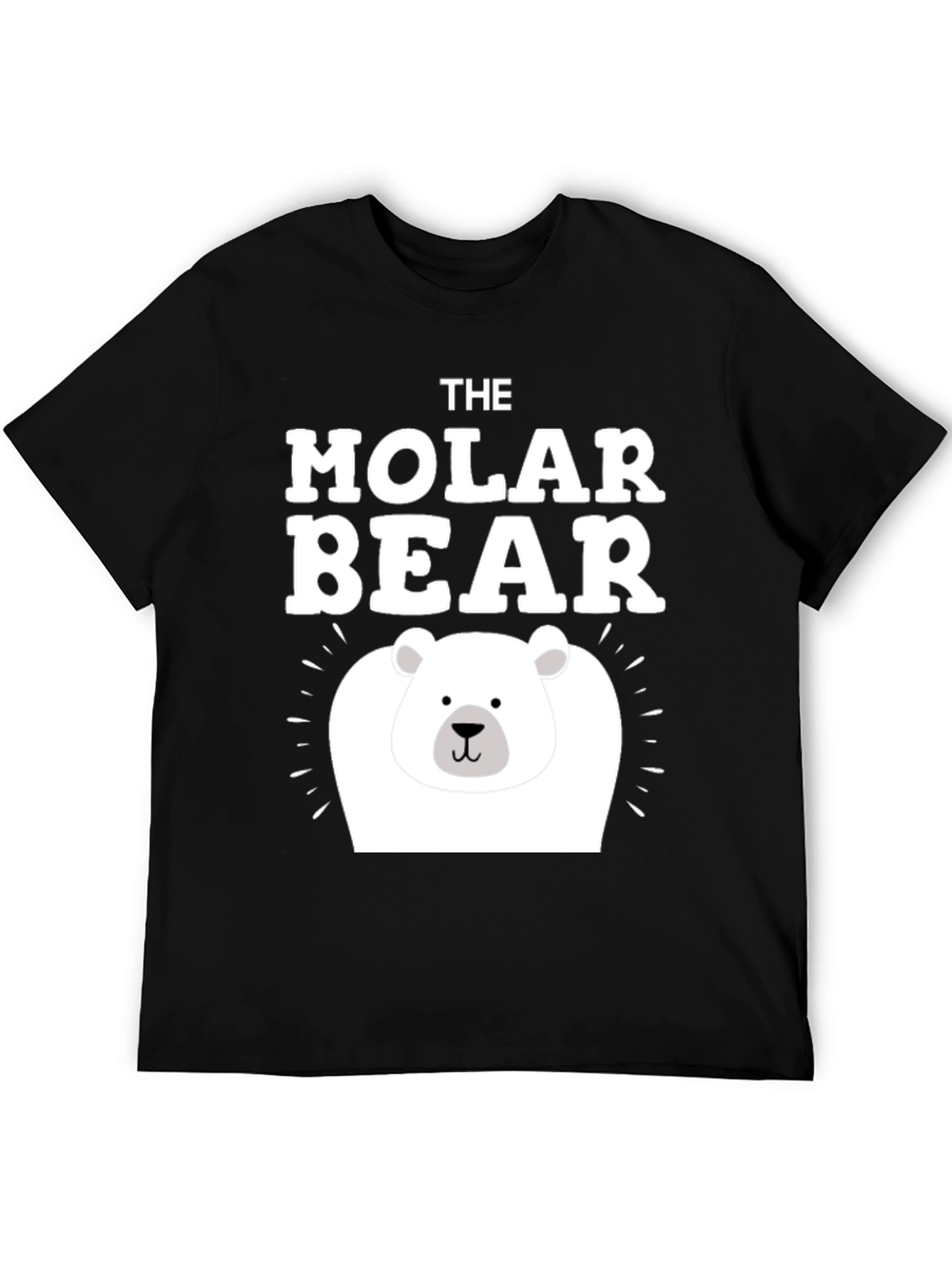 Black The Molar Bear Graphic T-Shirt - Cute Funny Tee view 5