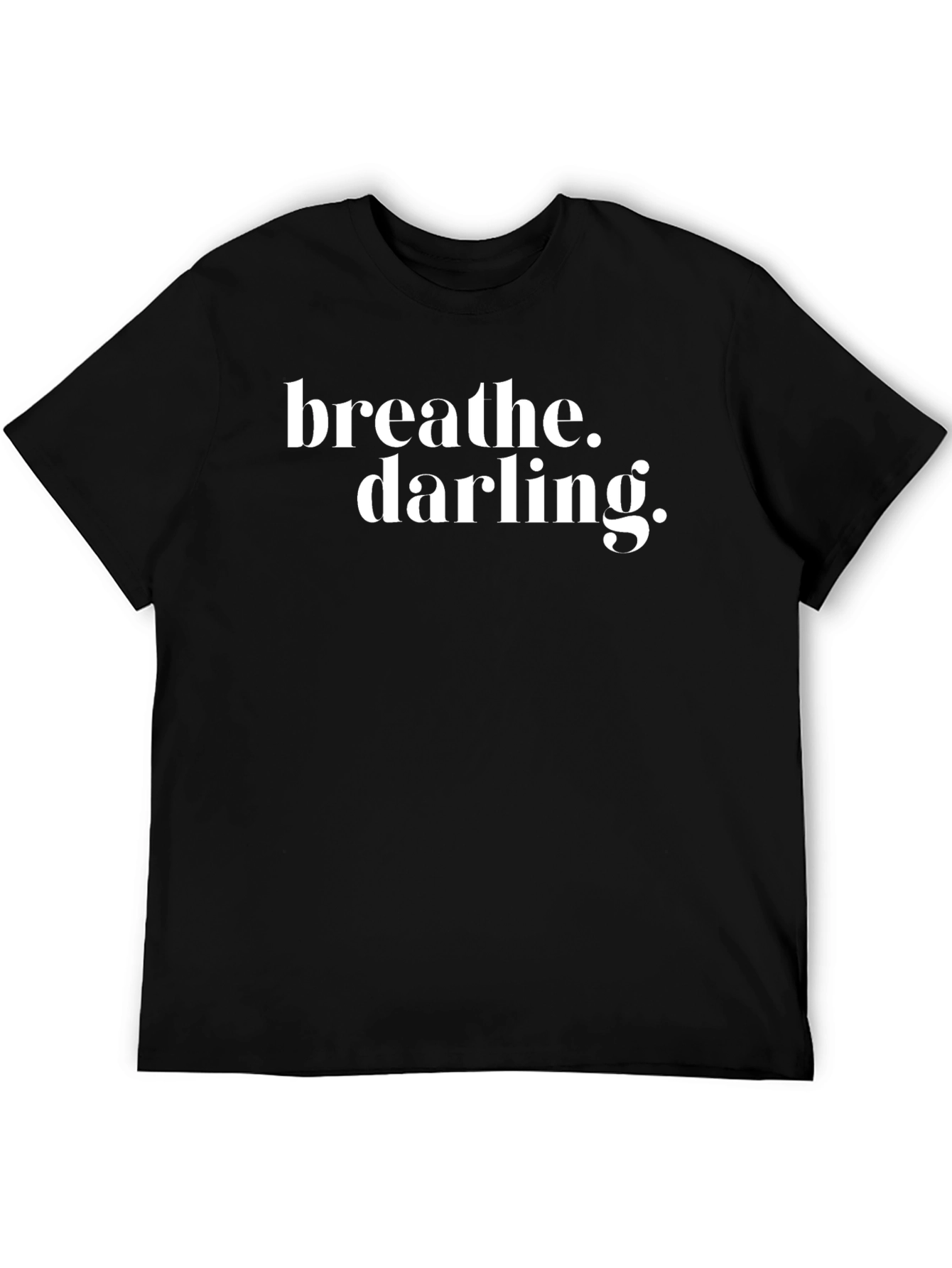 Black Breathe Darling Graphic Tee - Unisex Soft Cotton view 5
