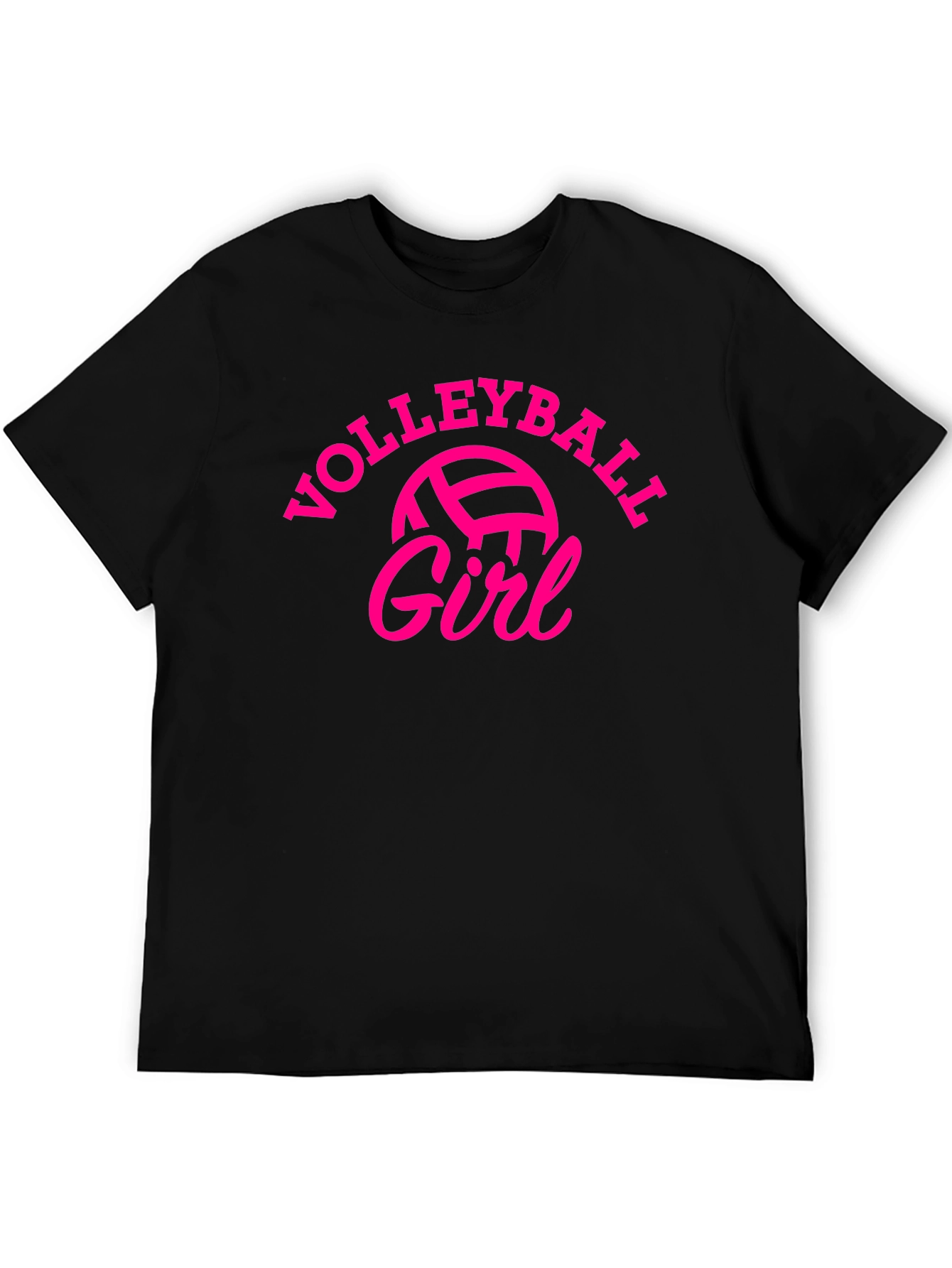 Black Volleyball Girl Graphic T-Shirt - Sporty & Stylish view 5