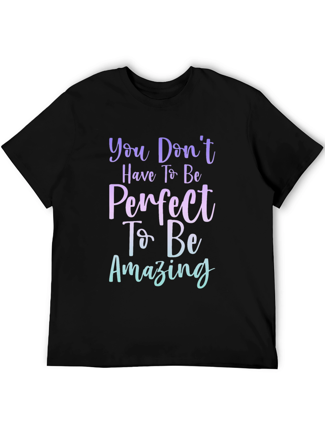 Black Inspirational Message Tee: Be Amazing view 5