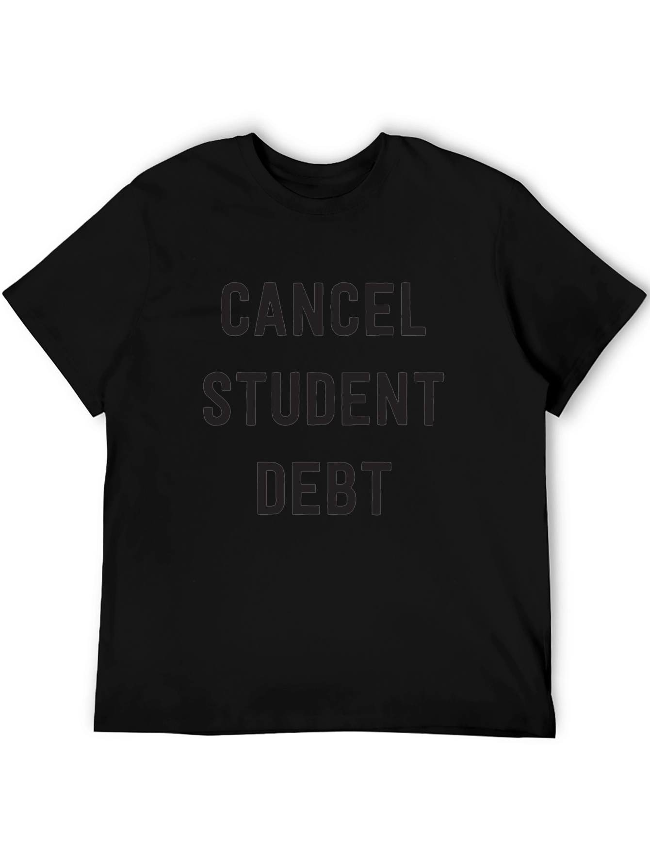 Black Cancel Student Debt T-Shirt - Black Activist Tee view 5