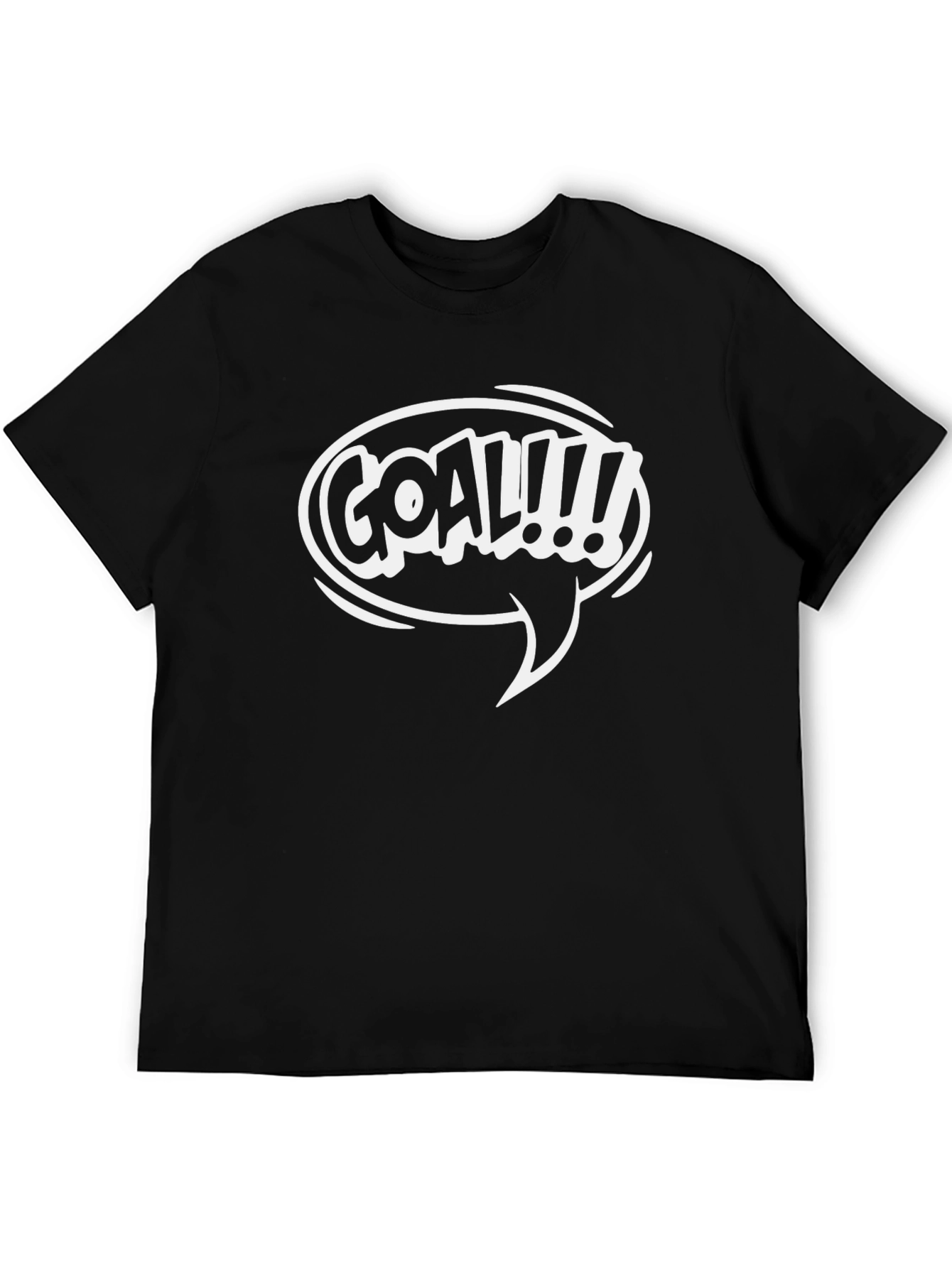 Black Goal! Graphic Print Crew Neck T-Shirt view 5