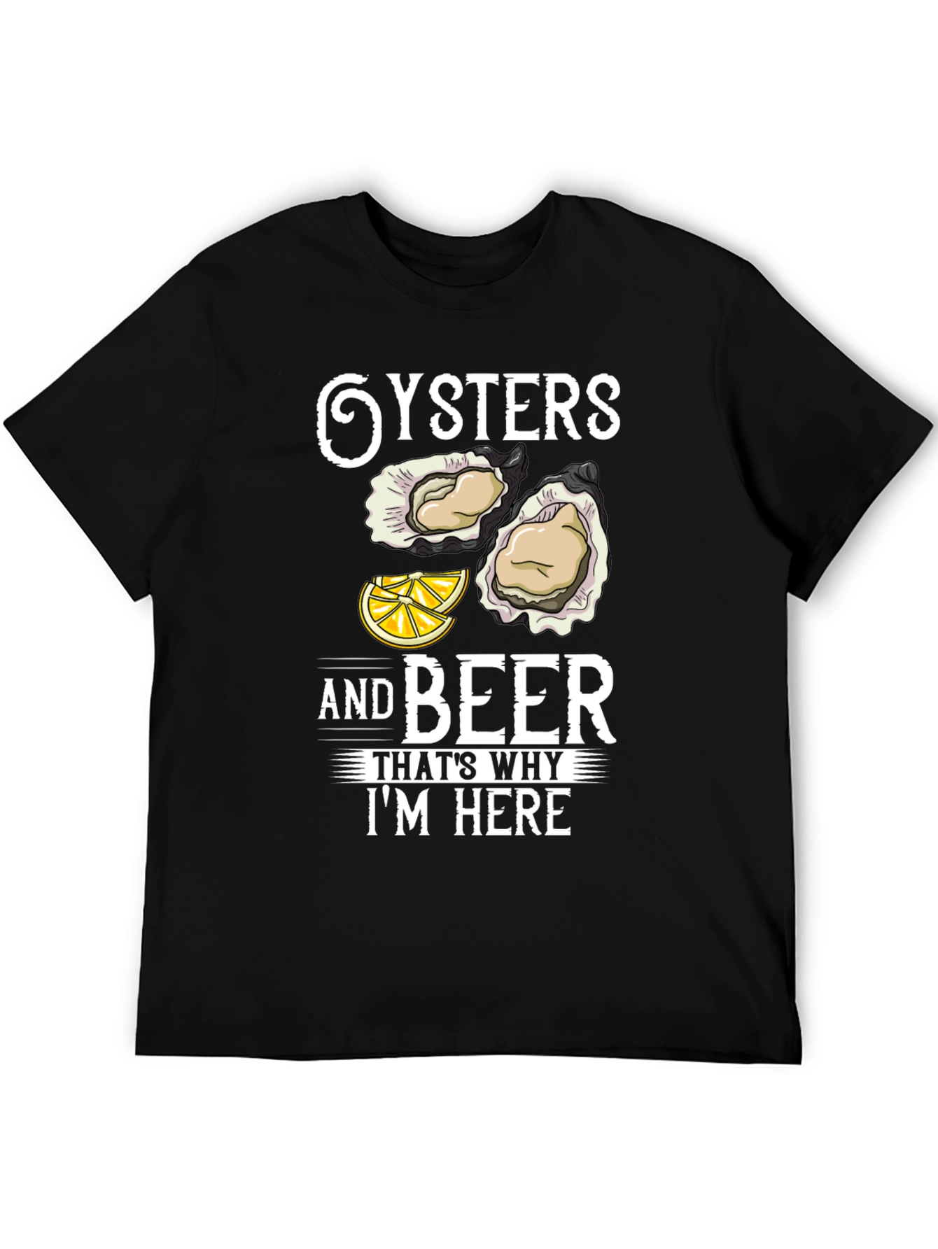 Black Oysters and Beer Graphic T-Shirt view 5