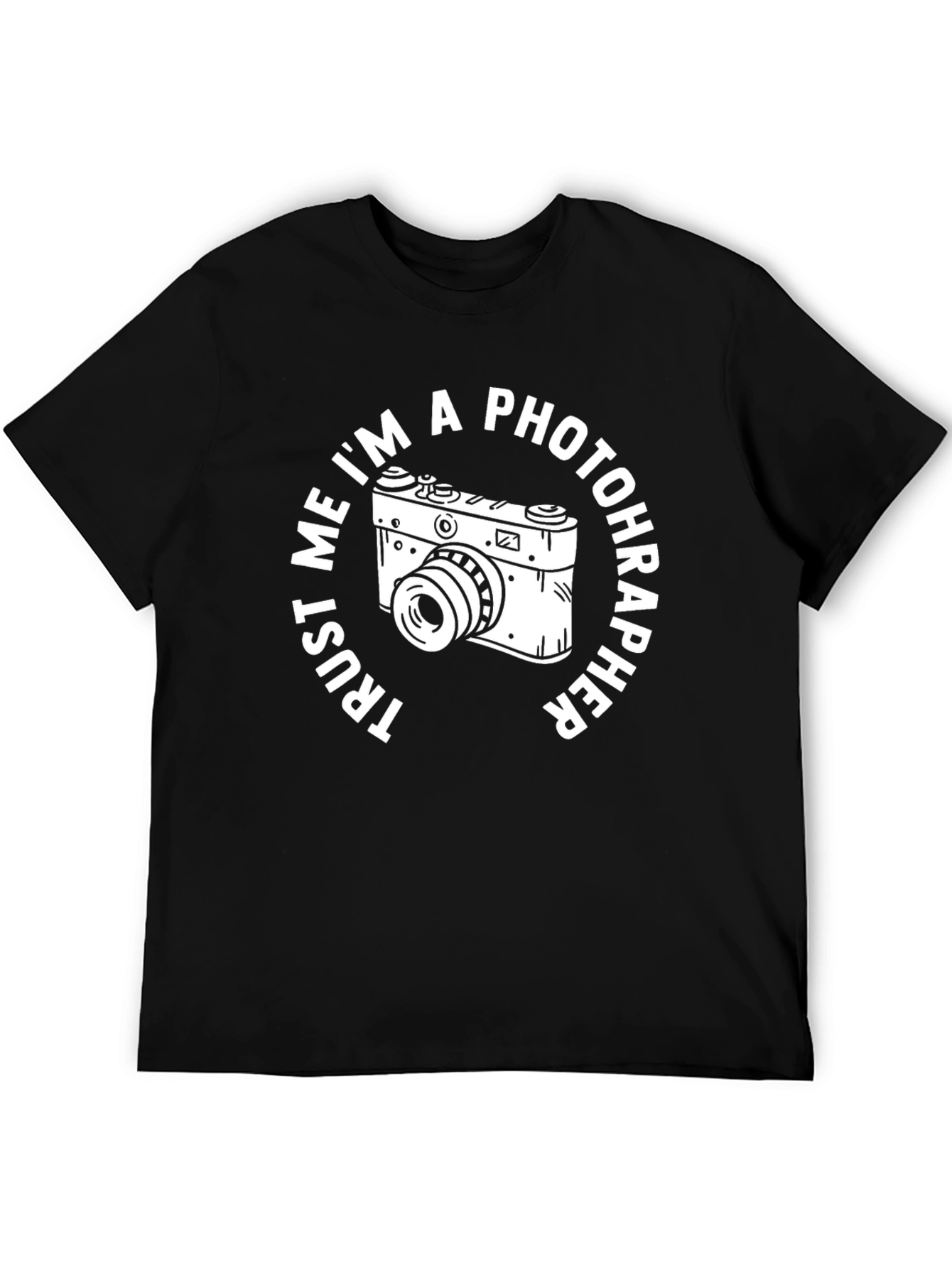Black Trust Me I'm A Photographer T-Shirt view 5