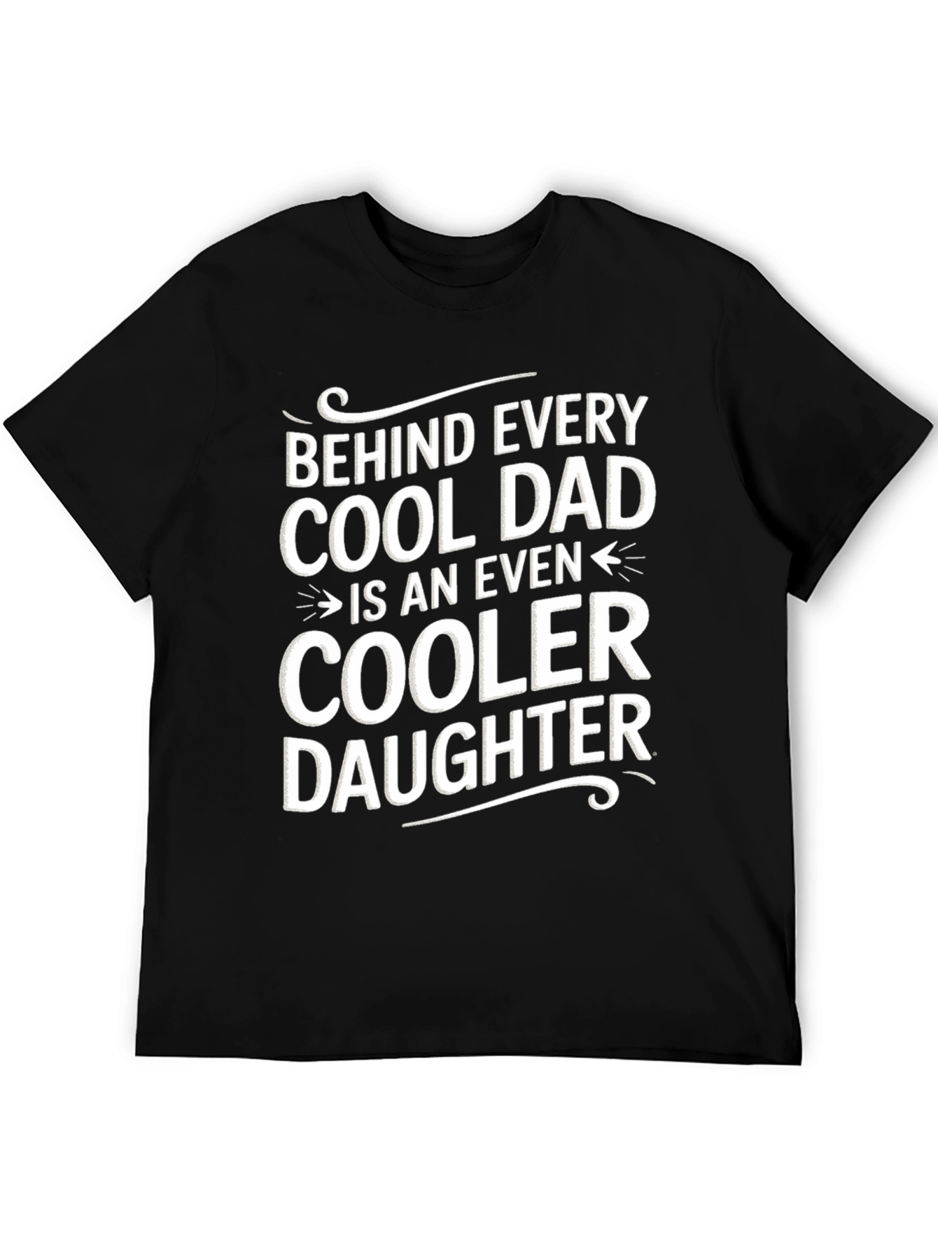 Black Cool Dad & Daughter Graphic T-Shirt view 5