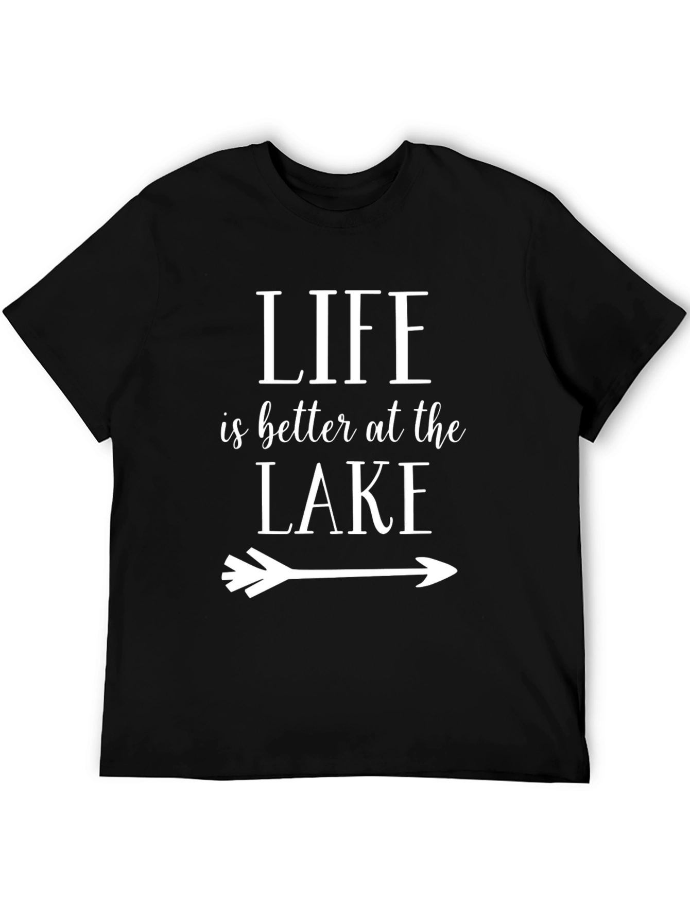 Black Life Is Better at the Lake Graphic T-Shirt view 5