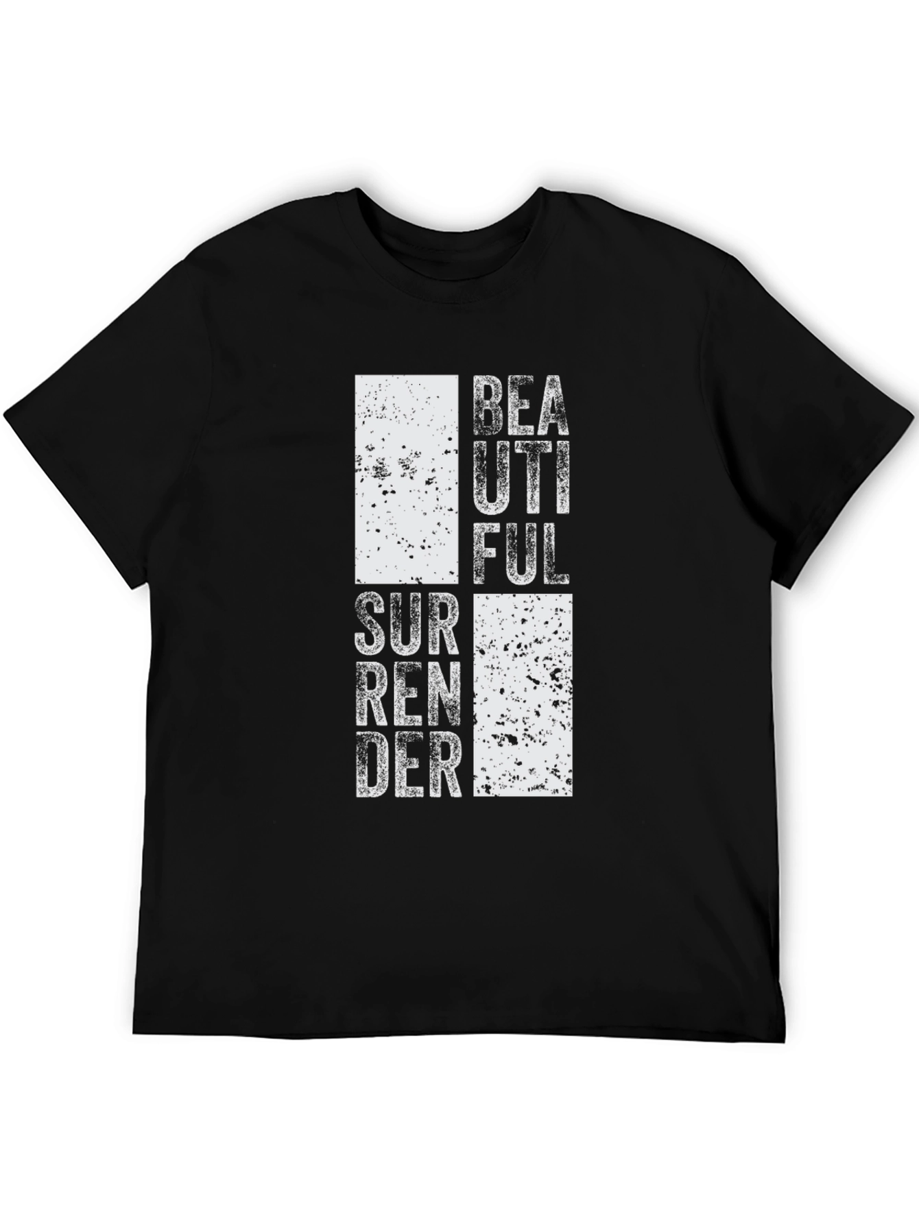 Black Beautiful Surrender Graphic Tee - Black Casual T-Shirt view 5