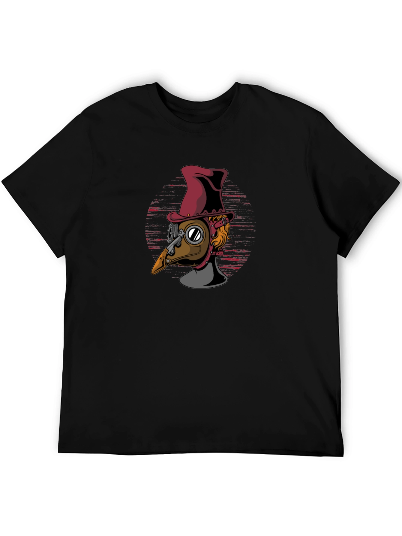 Black Steampunk Plague Doctor T-Shirt - Unique Design view 5