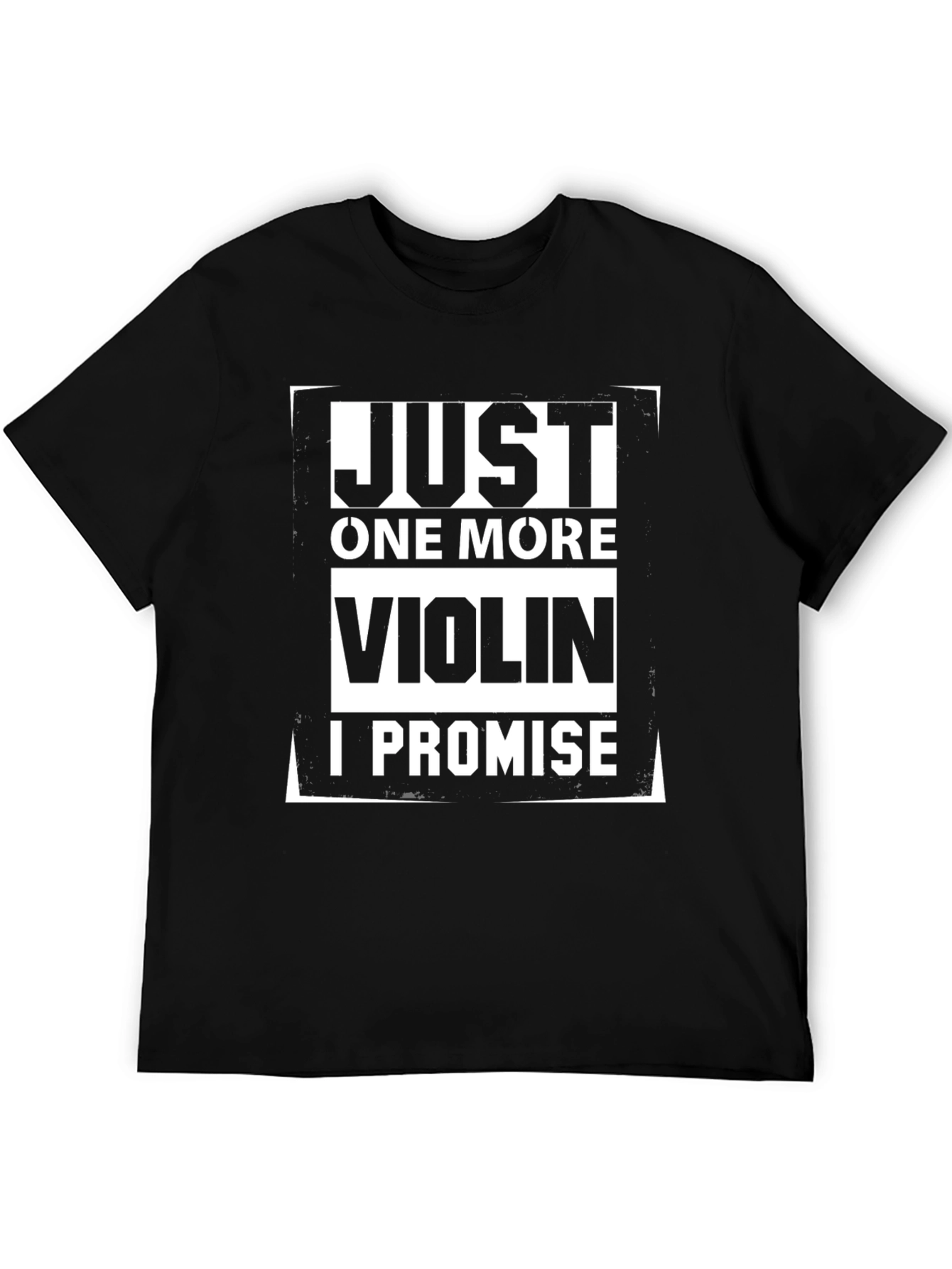 Black Just One More Violin I Promise T-Shirt view 5