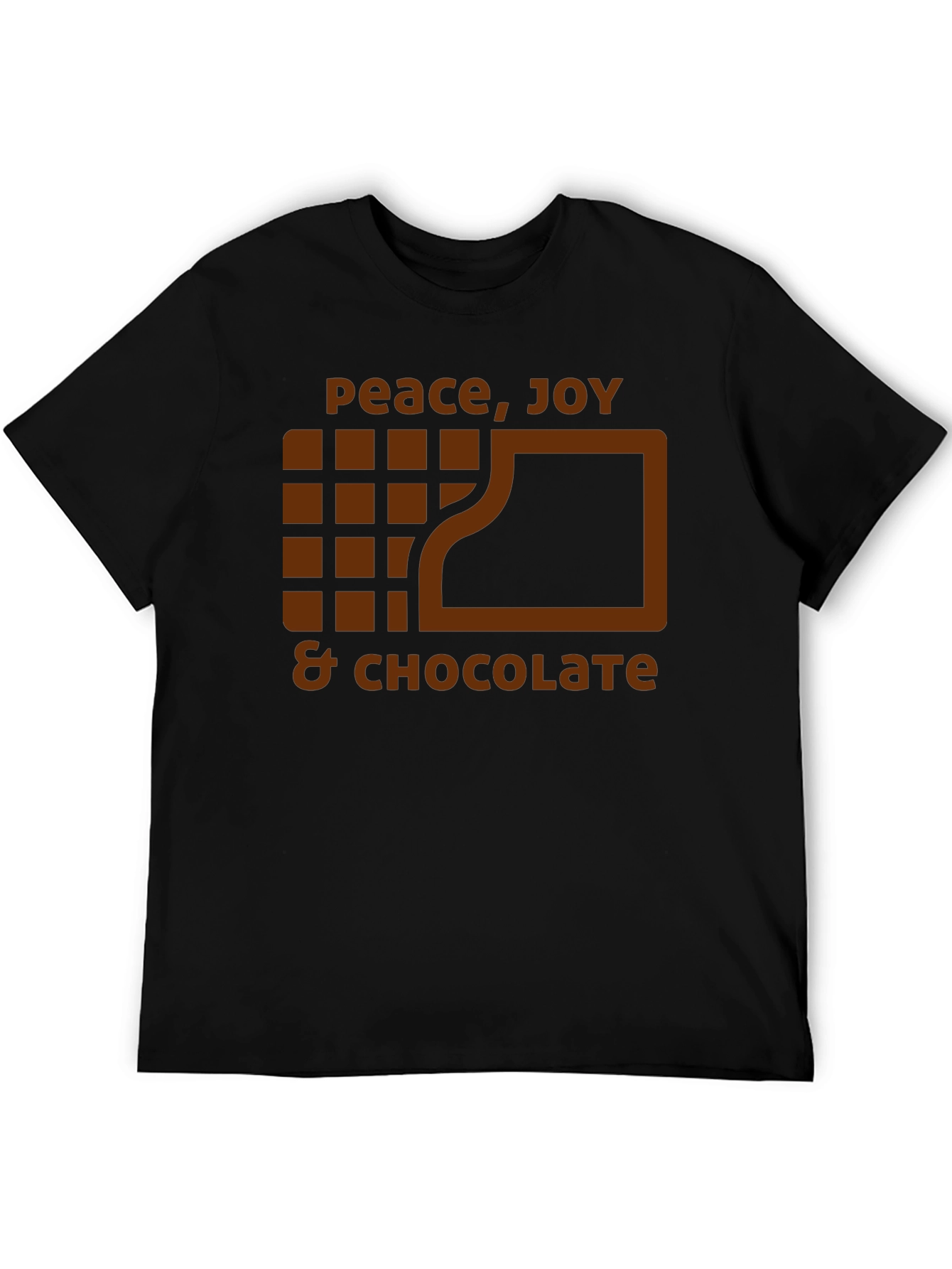 Black Peace, Joy, & Chocolate Graphic T-Shirt view 5