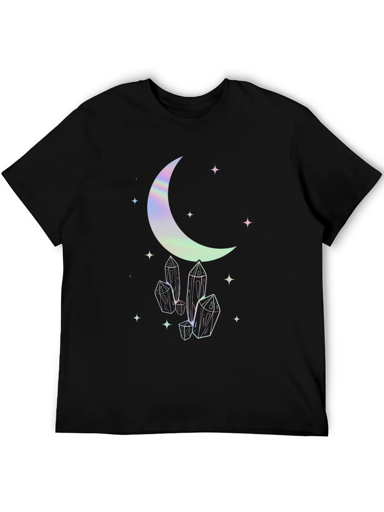 Black Moon & Crystal Graphic Tee - Black view 5