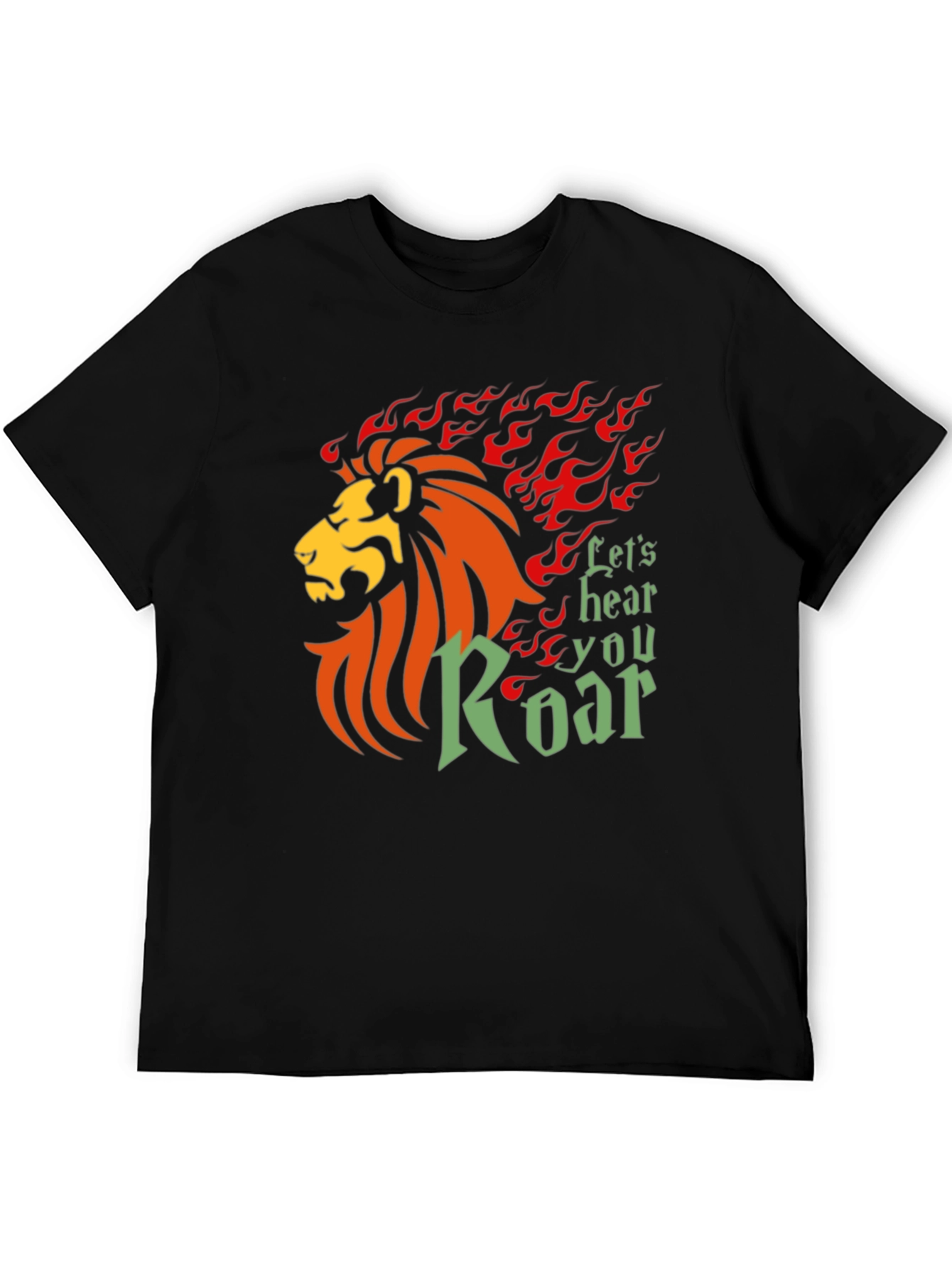 Black Lion Roar Graphic Tee - Bold Statement Shirt view 5
