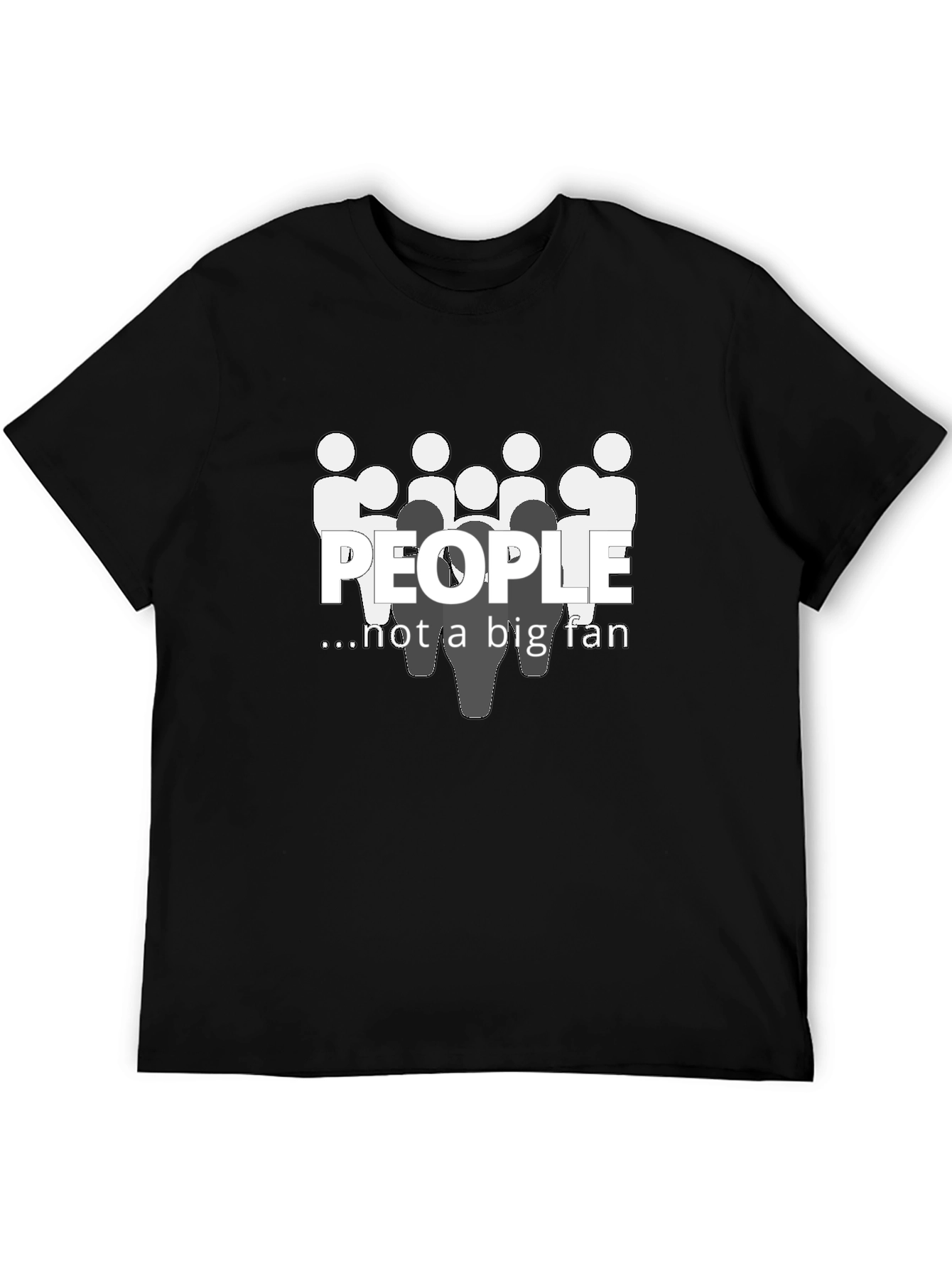 Black People Not A Big Fan Graphic T-Shirt Black view 5
