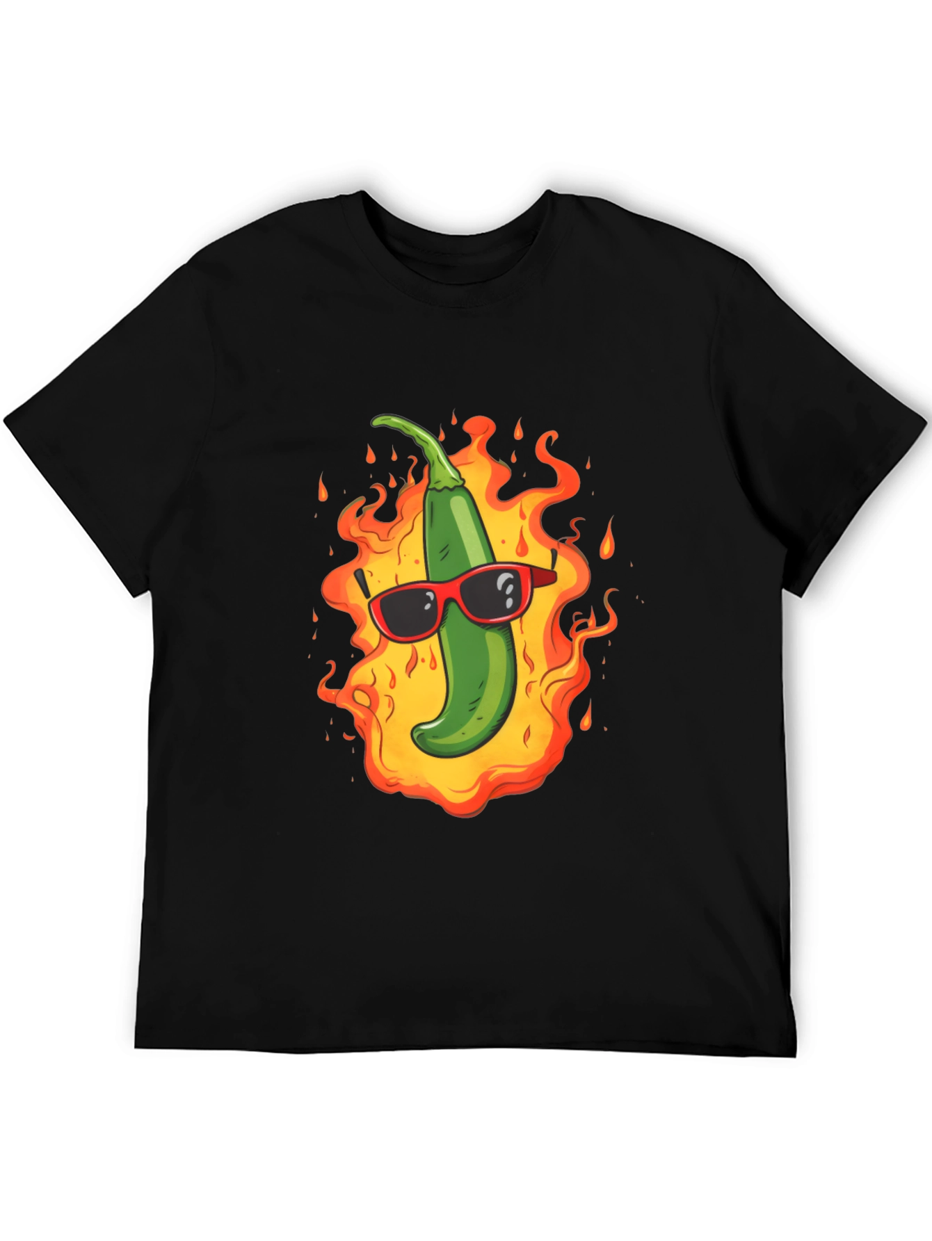 Spicy Chili Pepper T-Shirt - Cool in Flames! - 5
