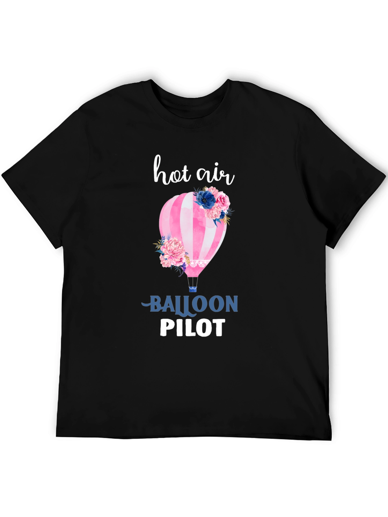 Black Hot Air Balloon Pilot Graphic Tee - Stylish Comfort view 5
