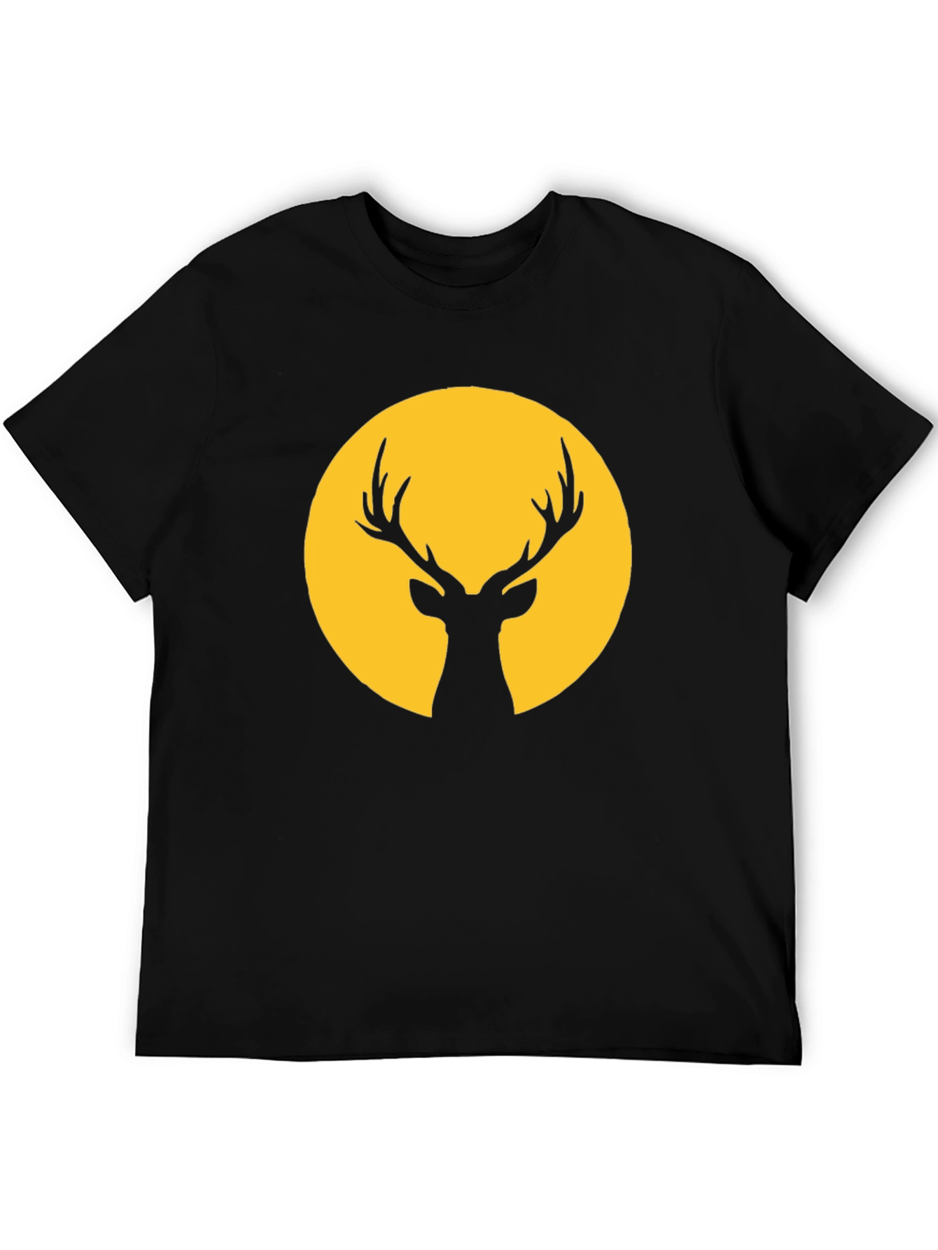Black Deer Silhouette Graphic Tee view 5