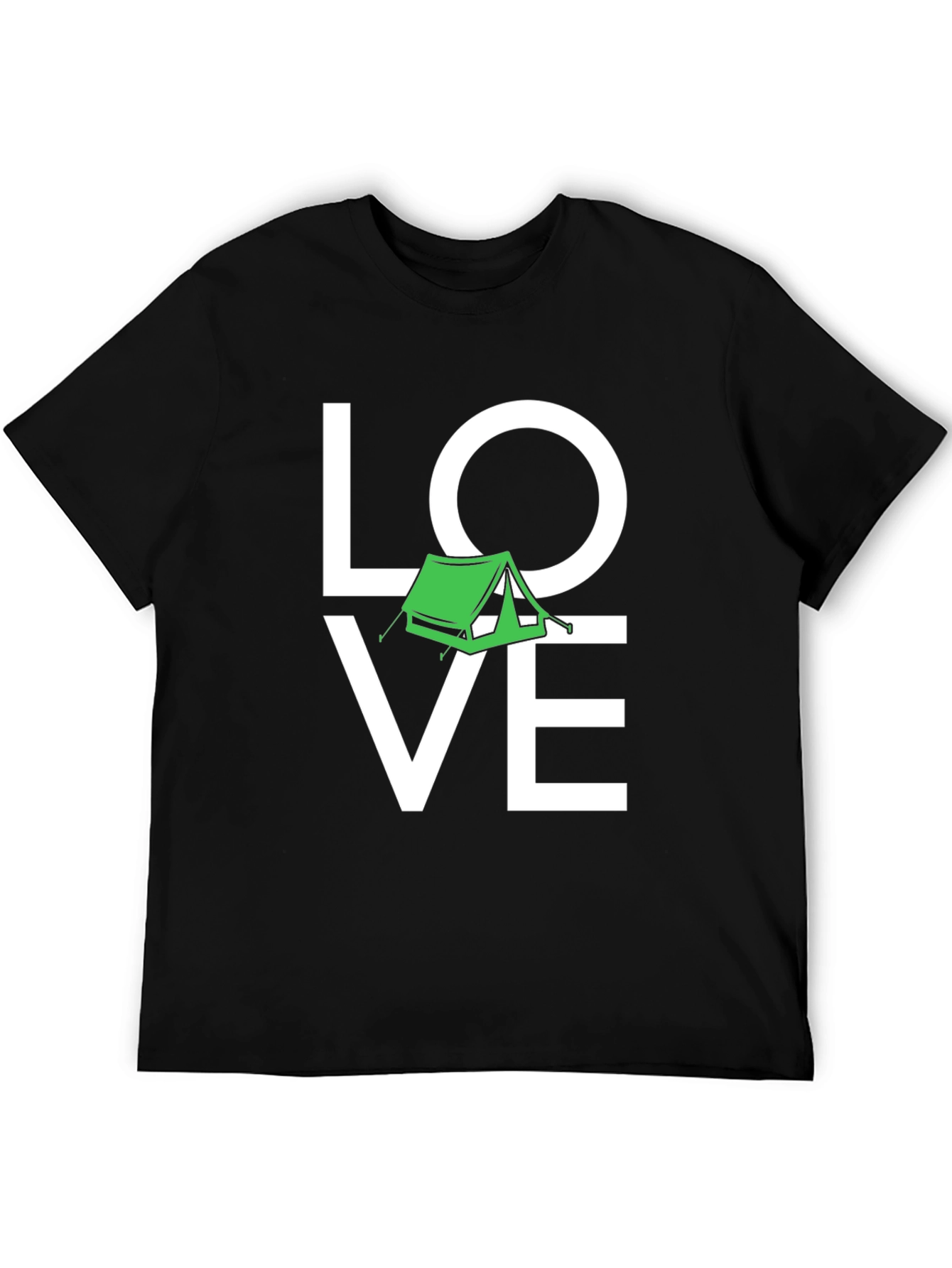 Black Love Camping Black Graphic T-Shirt view 5