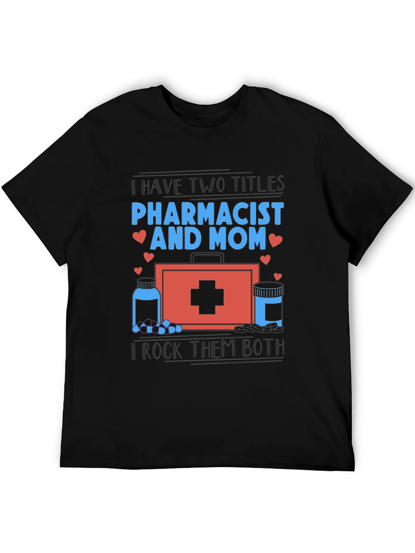 Black Pharmacist Mom T-Shirt - I Rock Them Both view 5