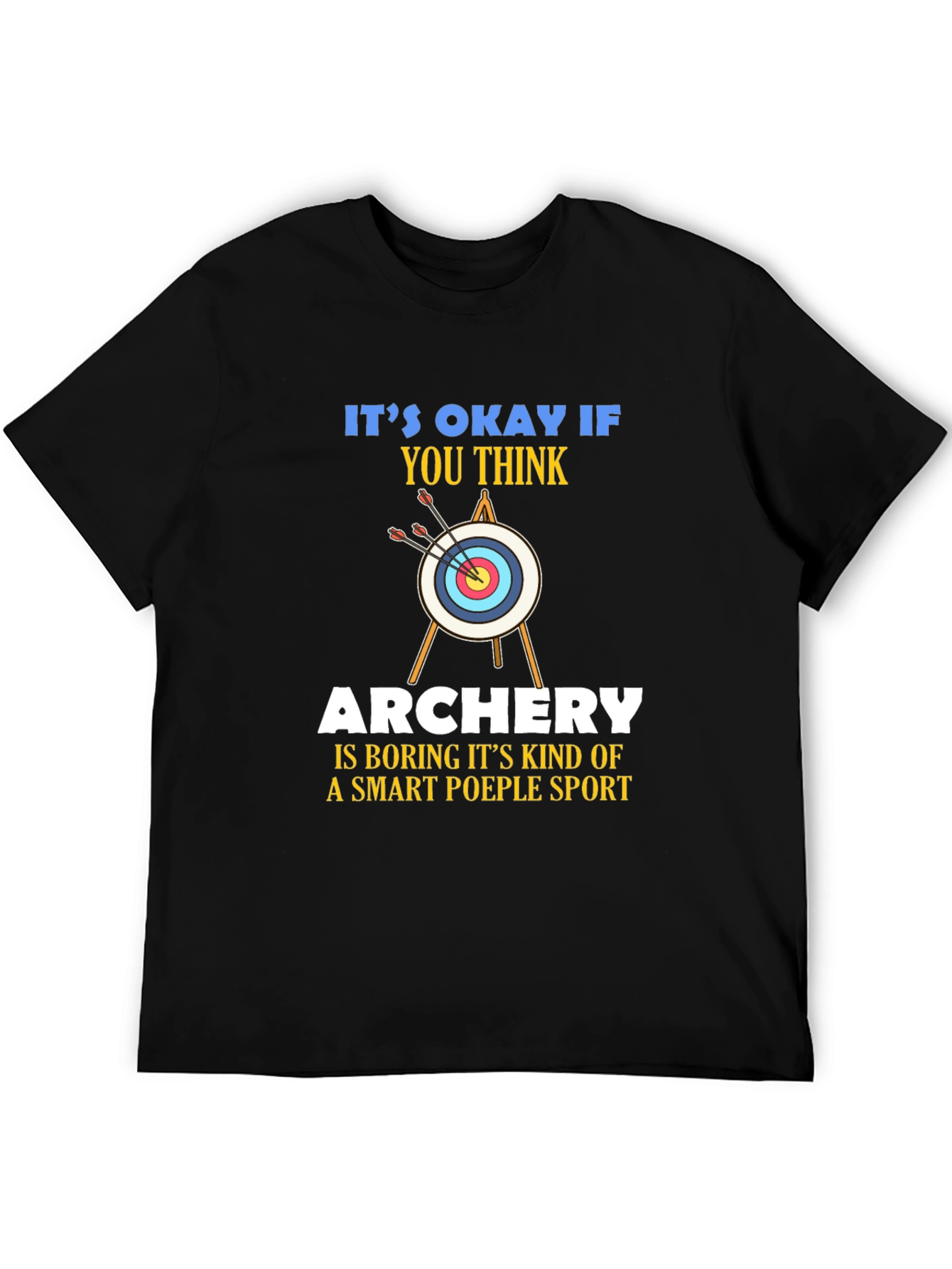 Black Archery Smart People Sport T-Shirt view 5