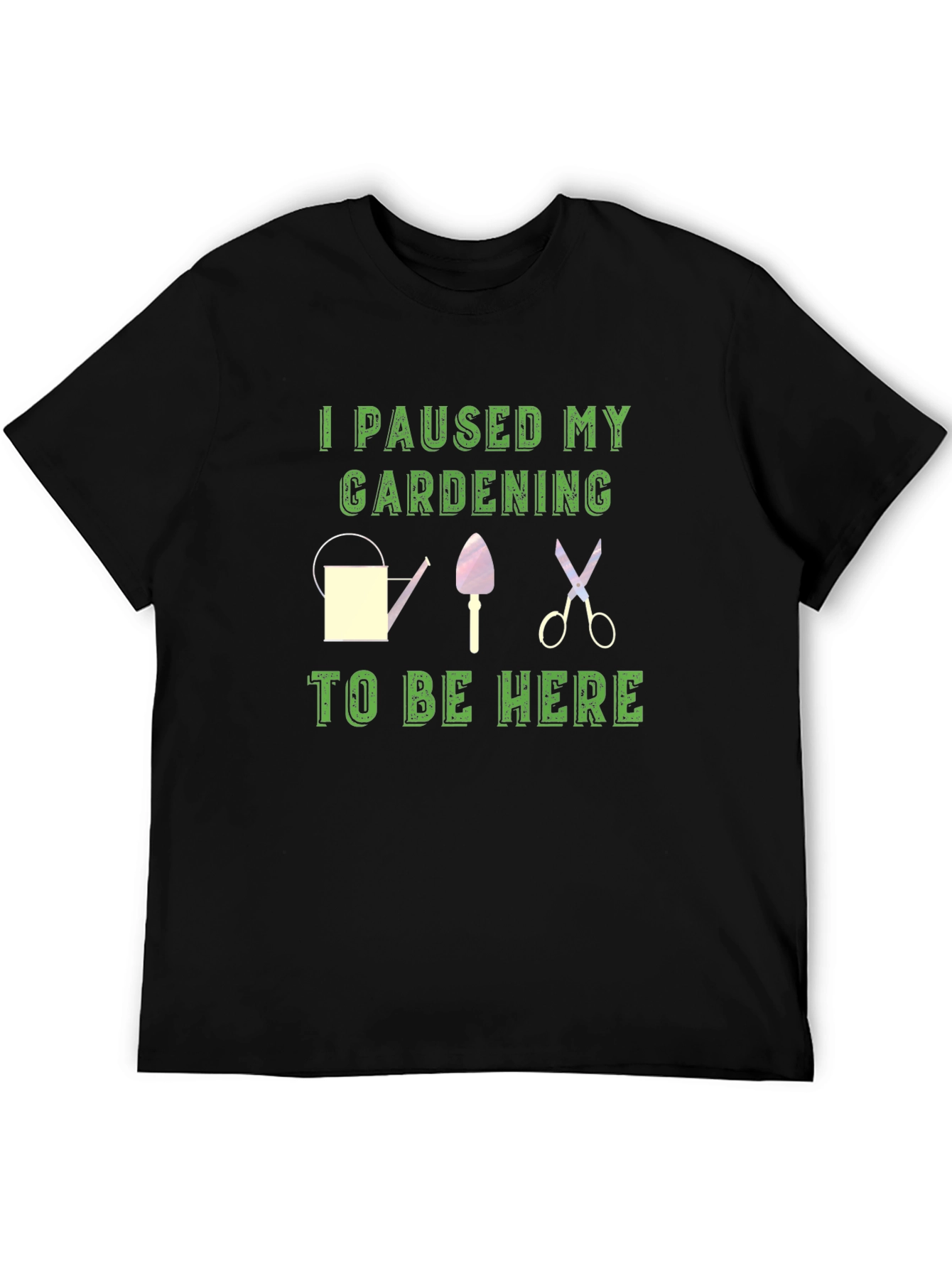 Black Gardening Pause T-Shirt - Funny Gardener Gift view 5