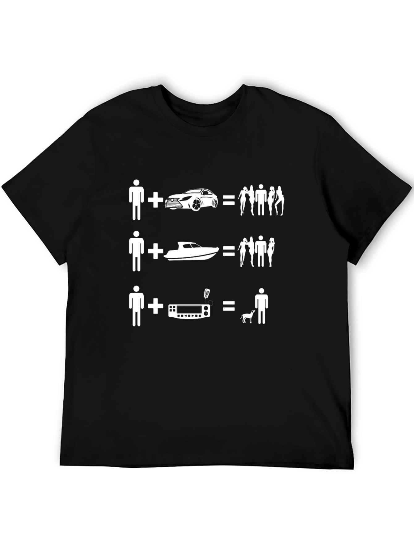 Black Car Boat Ham Radio T-Shirt Humor view 5