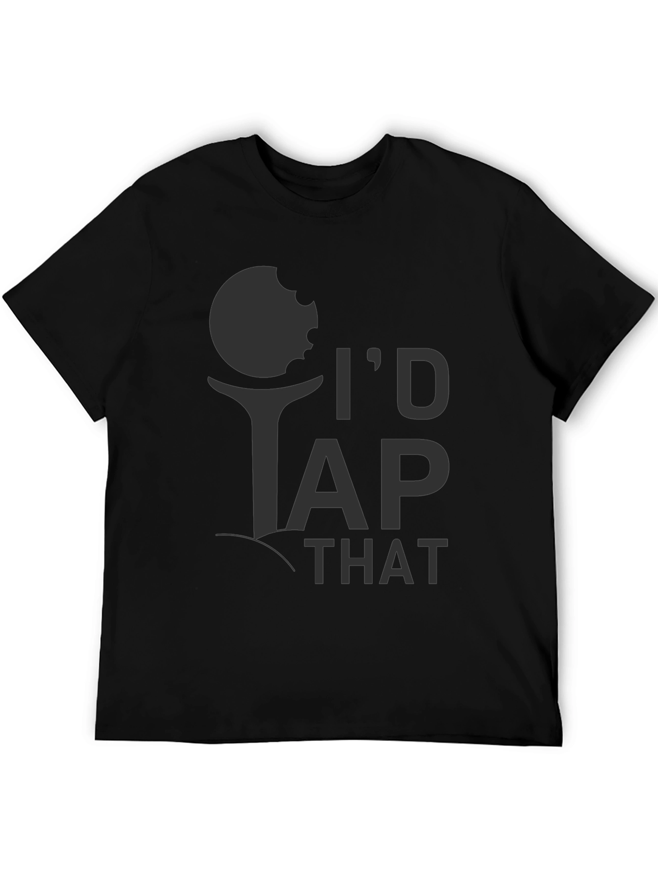 Black I'd Tap That Golf T-Shirt view 5