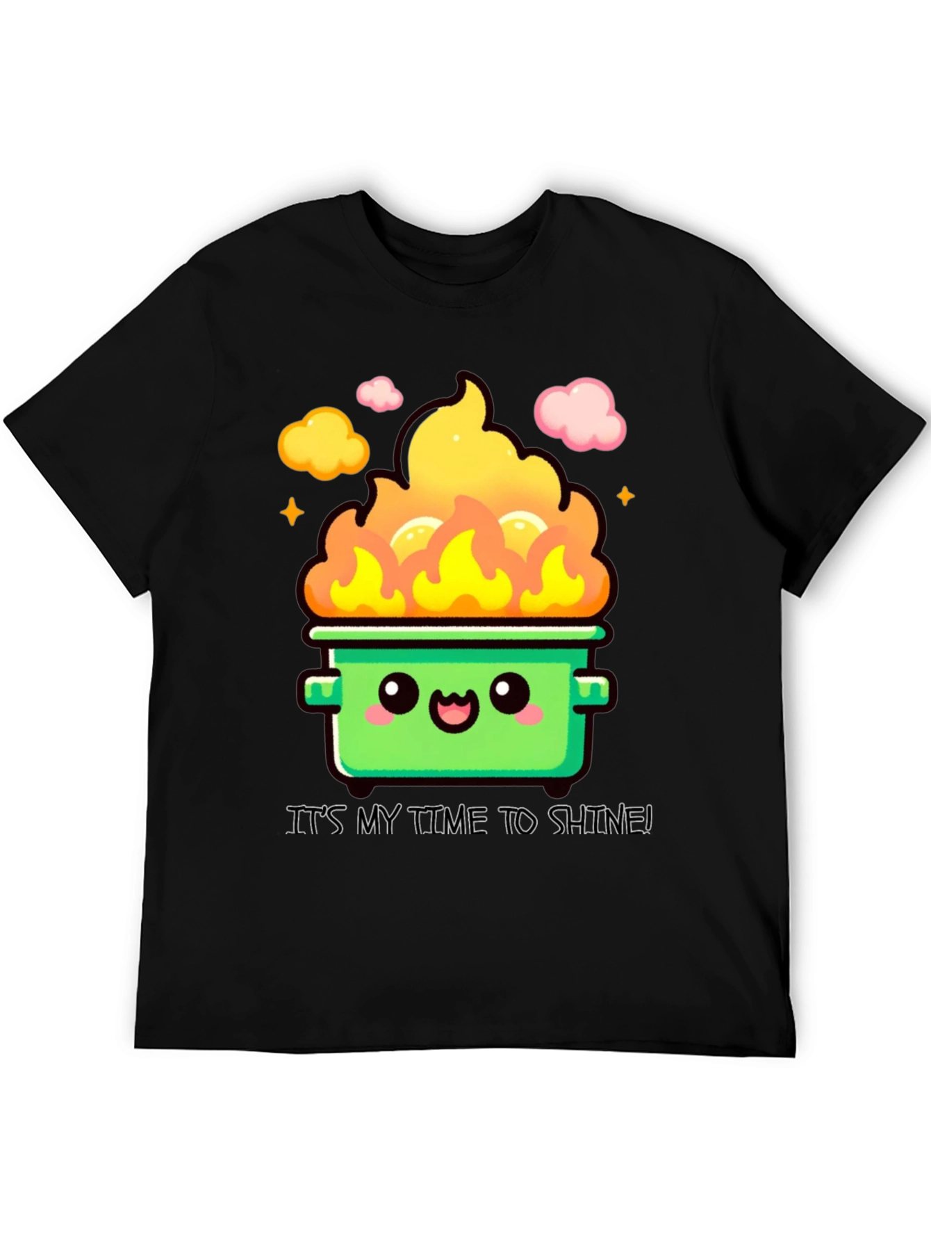 Black Dumpster Fire Time to Shine T-Shirt view 5