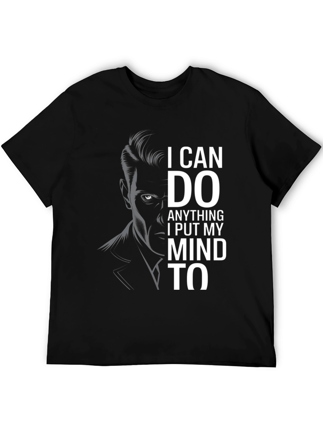 Black I Can Do Anything T-Shirt - Black Graphic Tee view 5