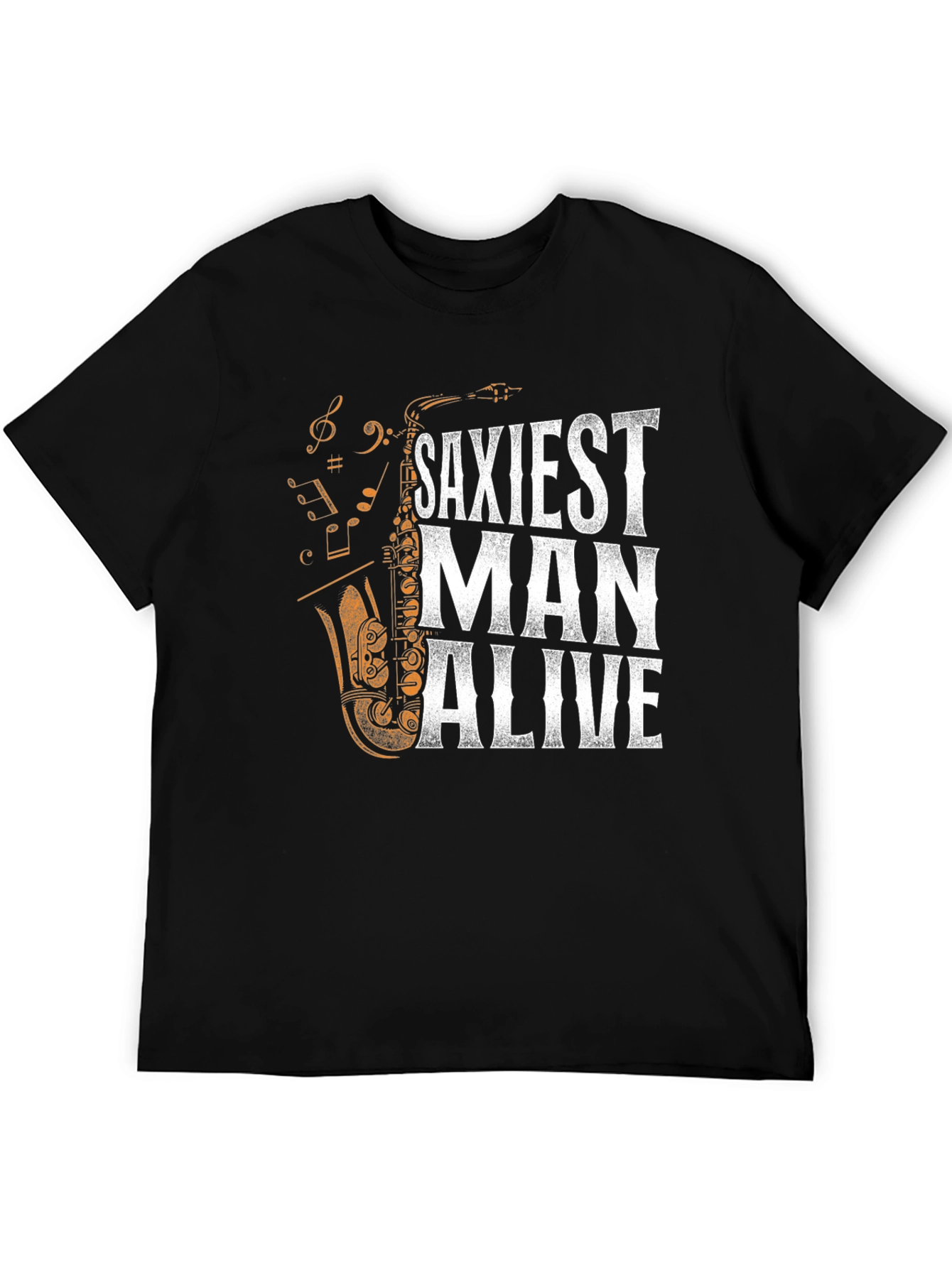Black Saxiest Man Alive Graphic T-Shirt - Black view 5