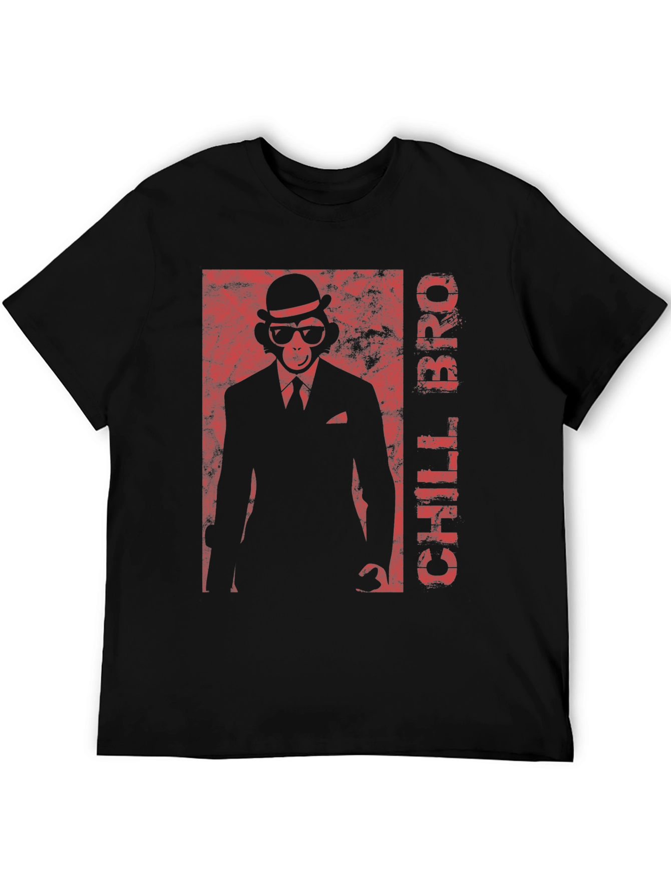 Black Chill Bro Monkey Graphic T-Shirt view 5