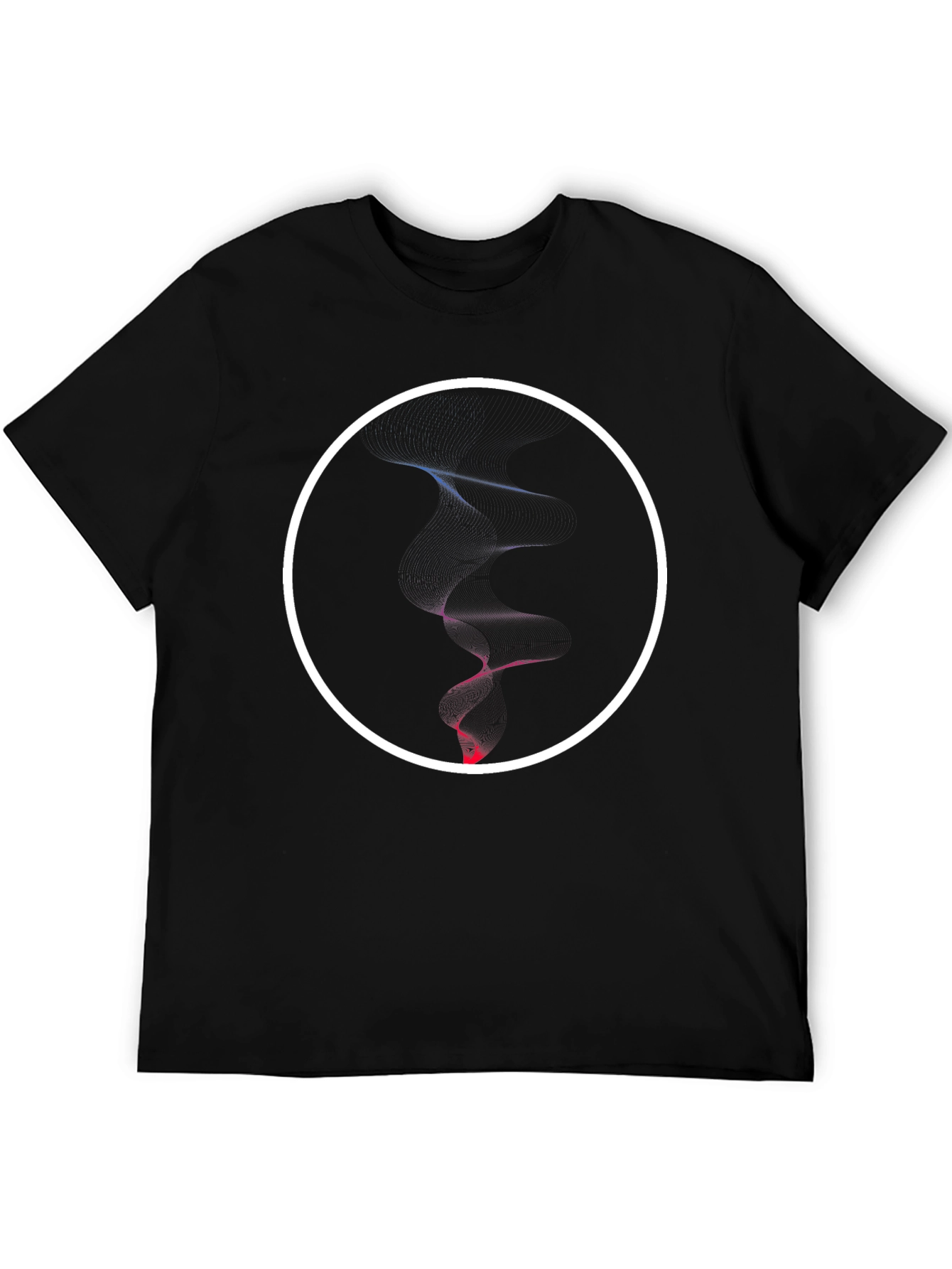 Black Abstract Graphic Print Black T-Shirt view 5