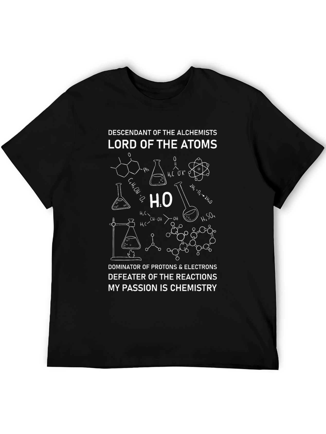 Black Chemistry T-Shirt: Lord of the Atoms - Descendant of Alchemists view 5