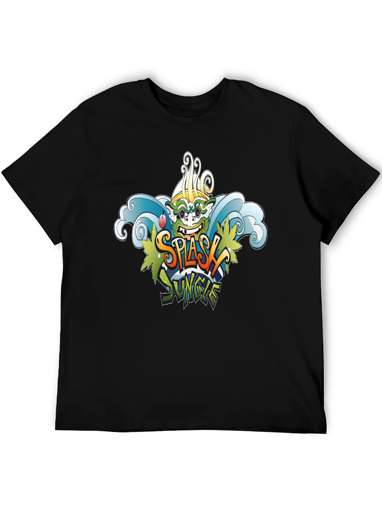 Black Splash Jungle Graphic T-Shirt view 5