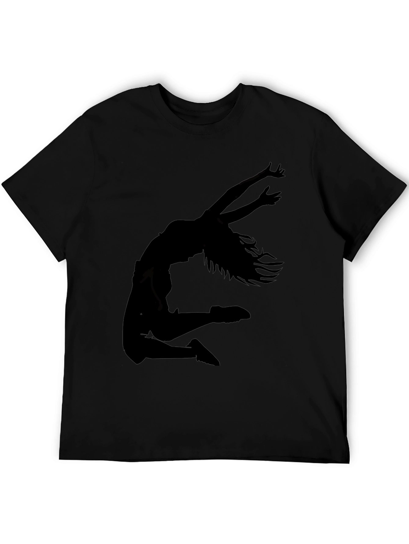 Black Silhouette Dancer Graphic Tee - Stylish Comfort view 5