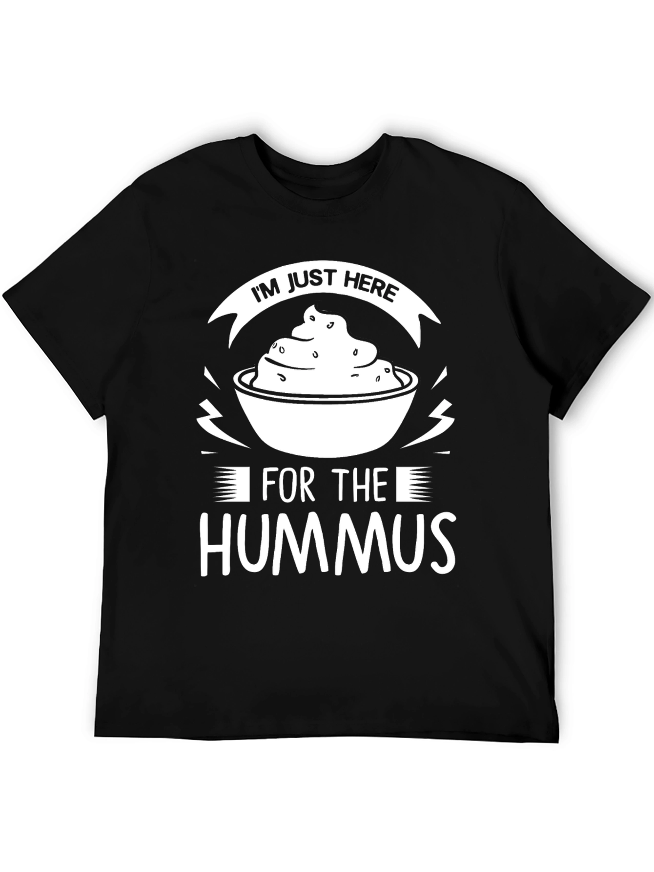 Black Hummus Lover T-Shirt - Funny Foodie Tee view 5
