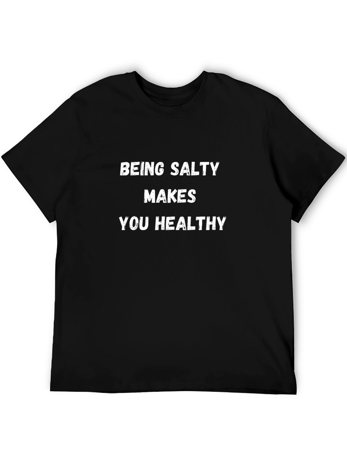 Black Salty Makes You Healthy Tee - Black view 5