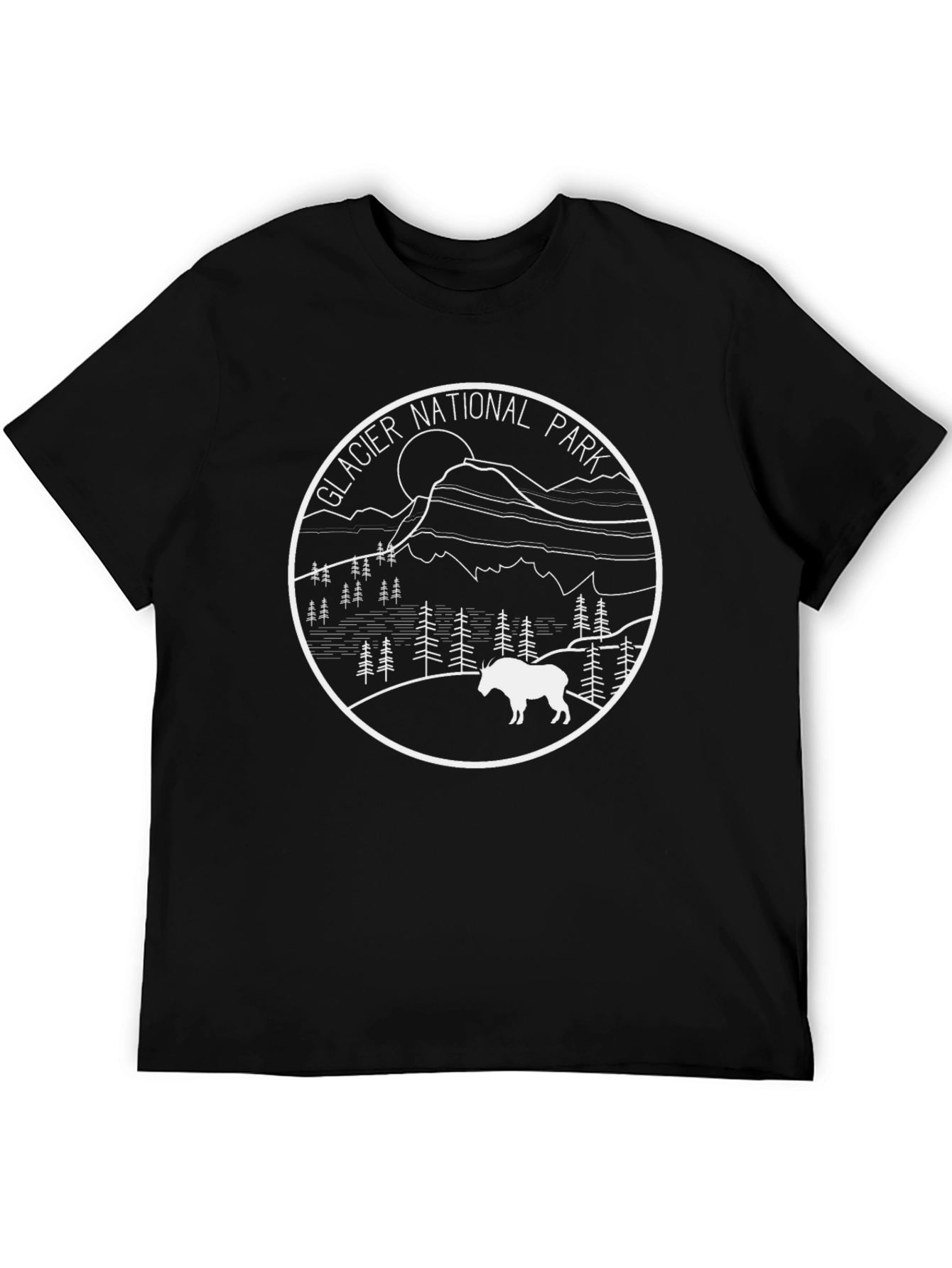 Black Glacier National Park Black T-Shirt view 5