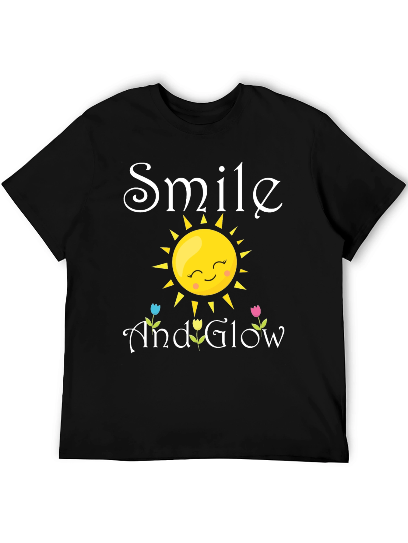 Black Smile and Glow Graphic Tee - Black view 5