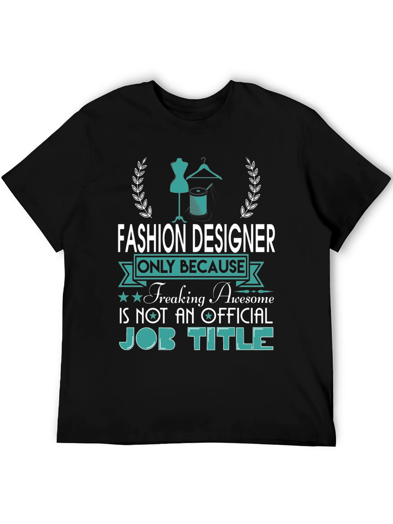 Black Fashion Designer Awesome Job Title Tee view 5