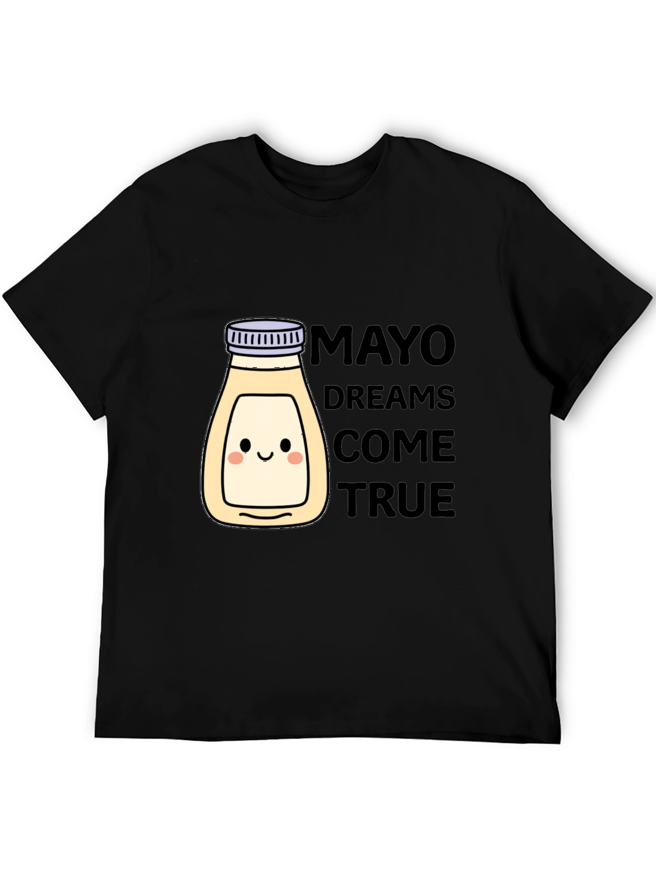 Black Mayonnaise Dreams T-Shirt - Black Crew Neck Graphic Tee view 5