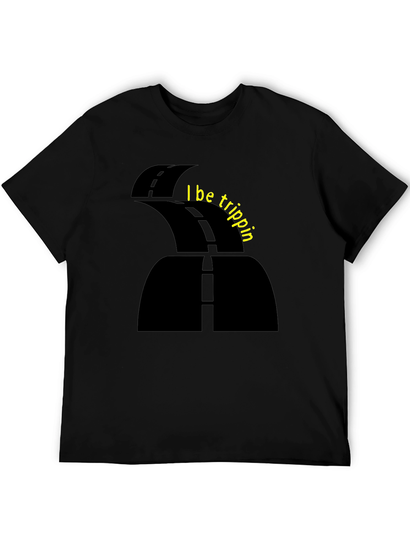 Black I Be Trippin' Black Graphic Tee view 5