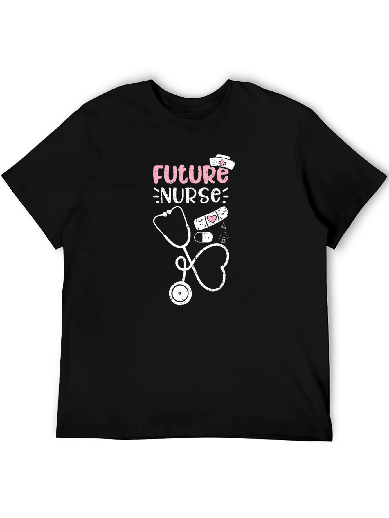 Black Future Nurse T-Shirt - Medical Profession Tee view 5