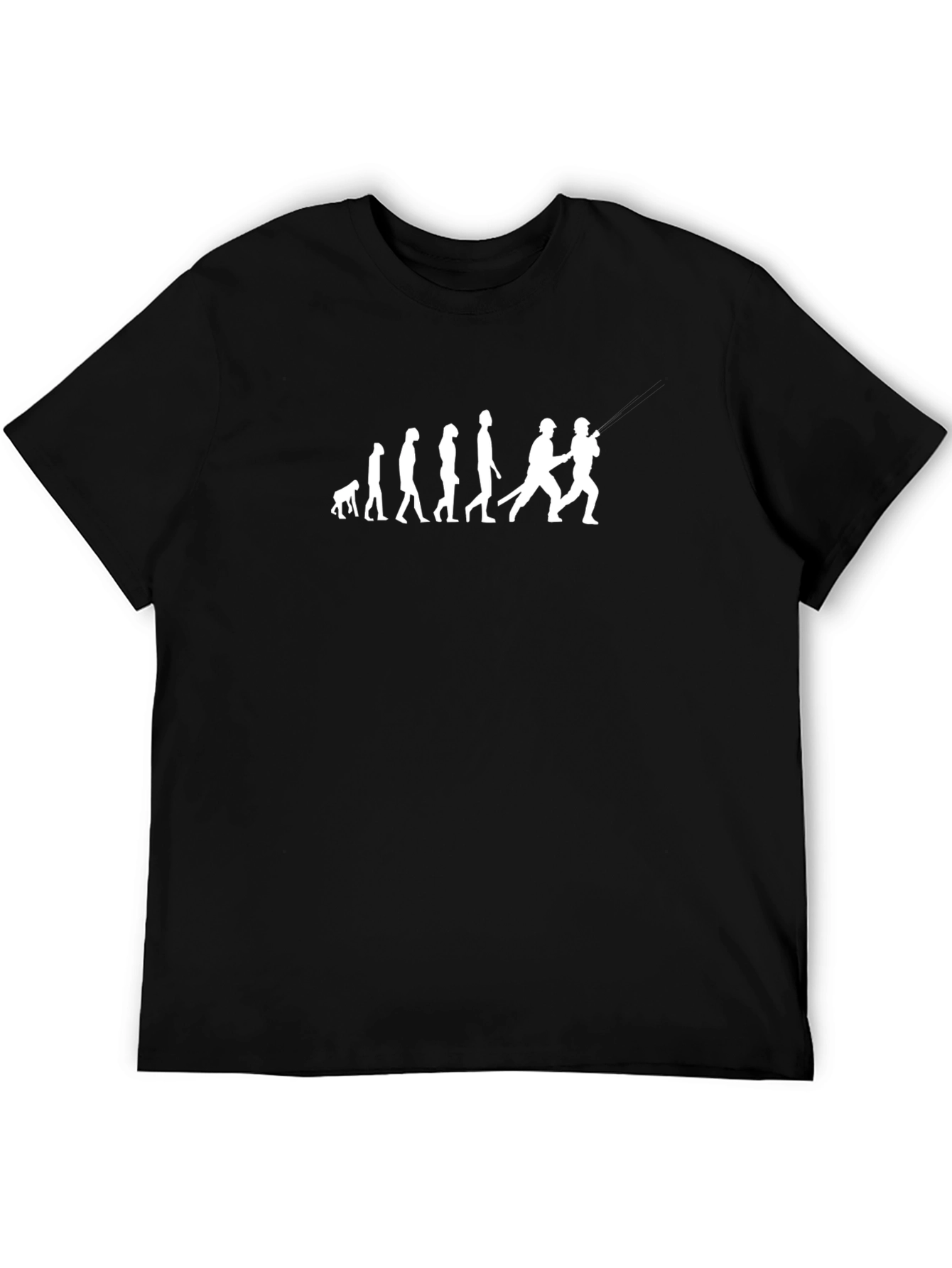 Black Evolution of Baseball Black T-Shirt view 5