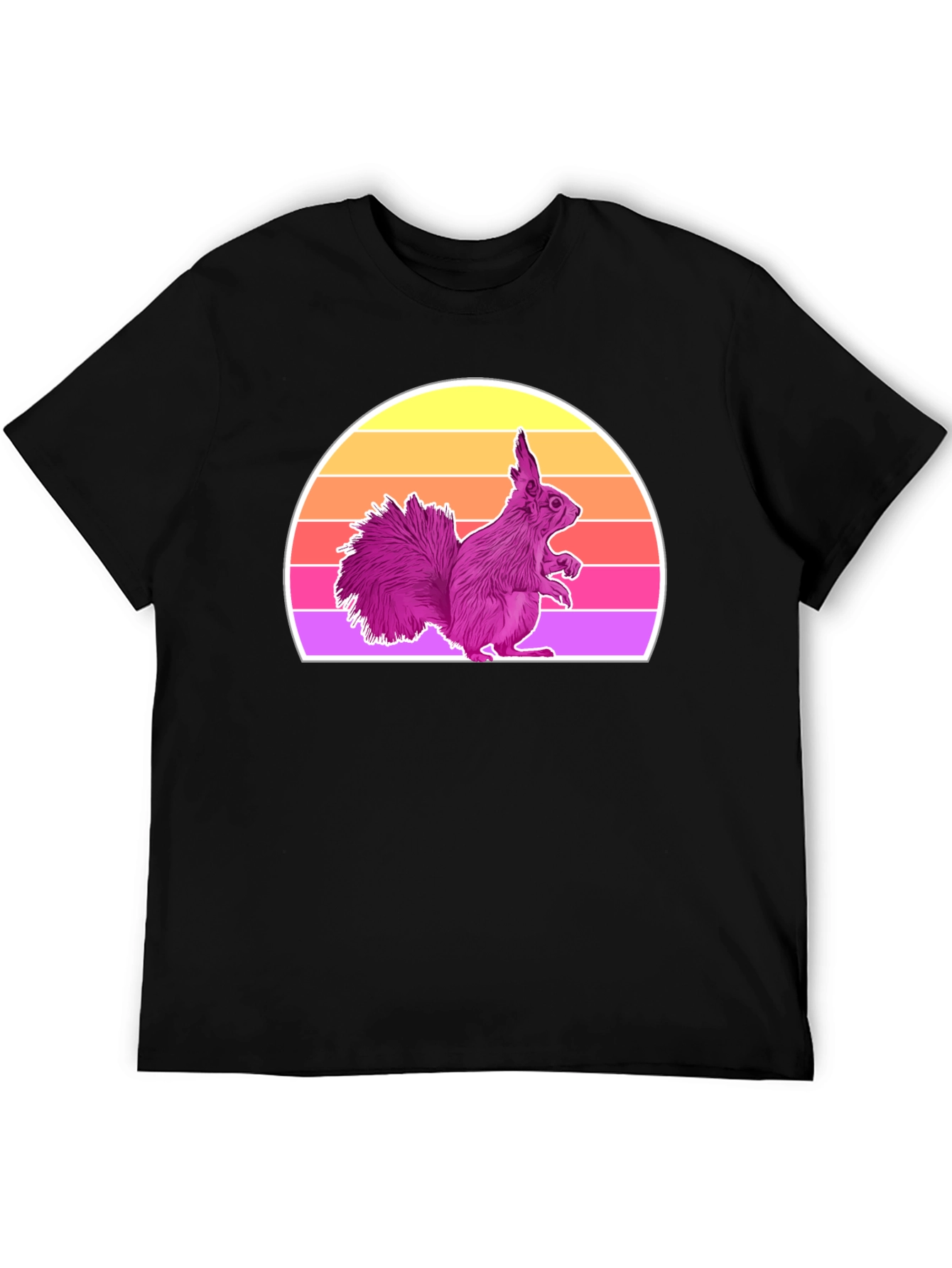 Black Retro Squirrel T-Shirt - Fun Animal Tee view 5