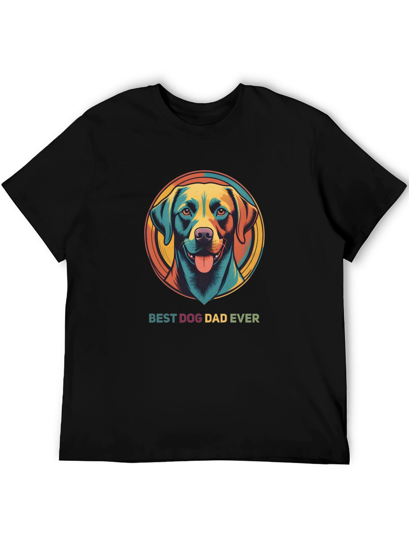 Black Best Dog Dad Ever Graphic Tee view 5