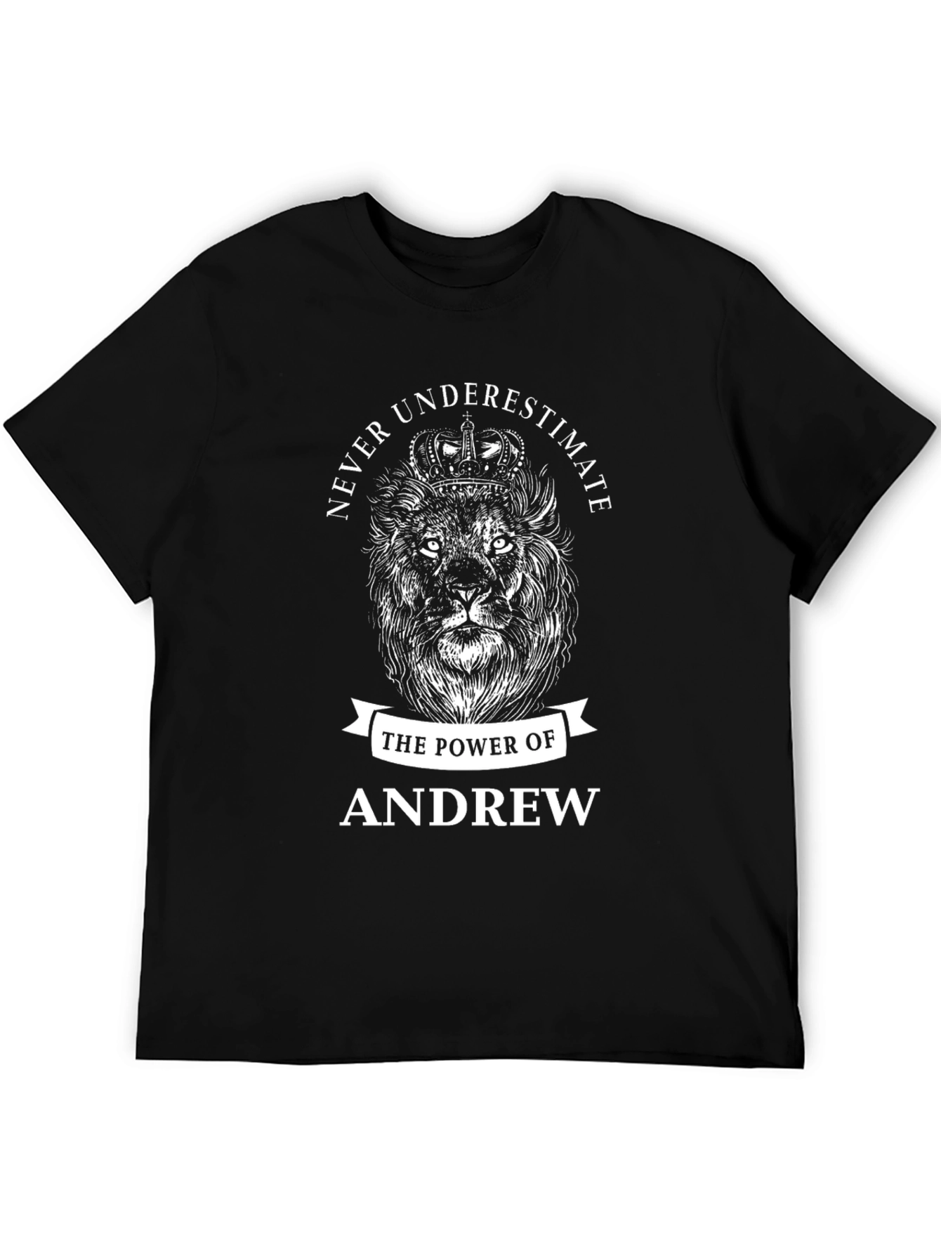 Black Never Underestimate Andrew T-Shirt view 5