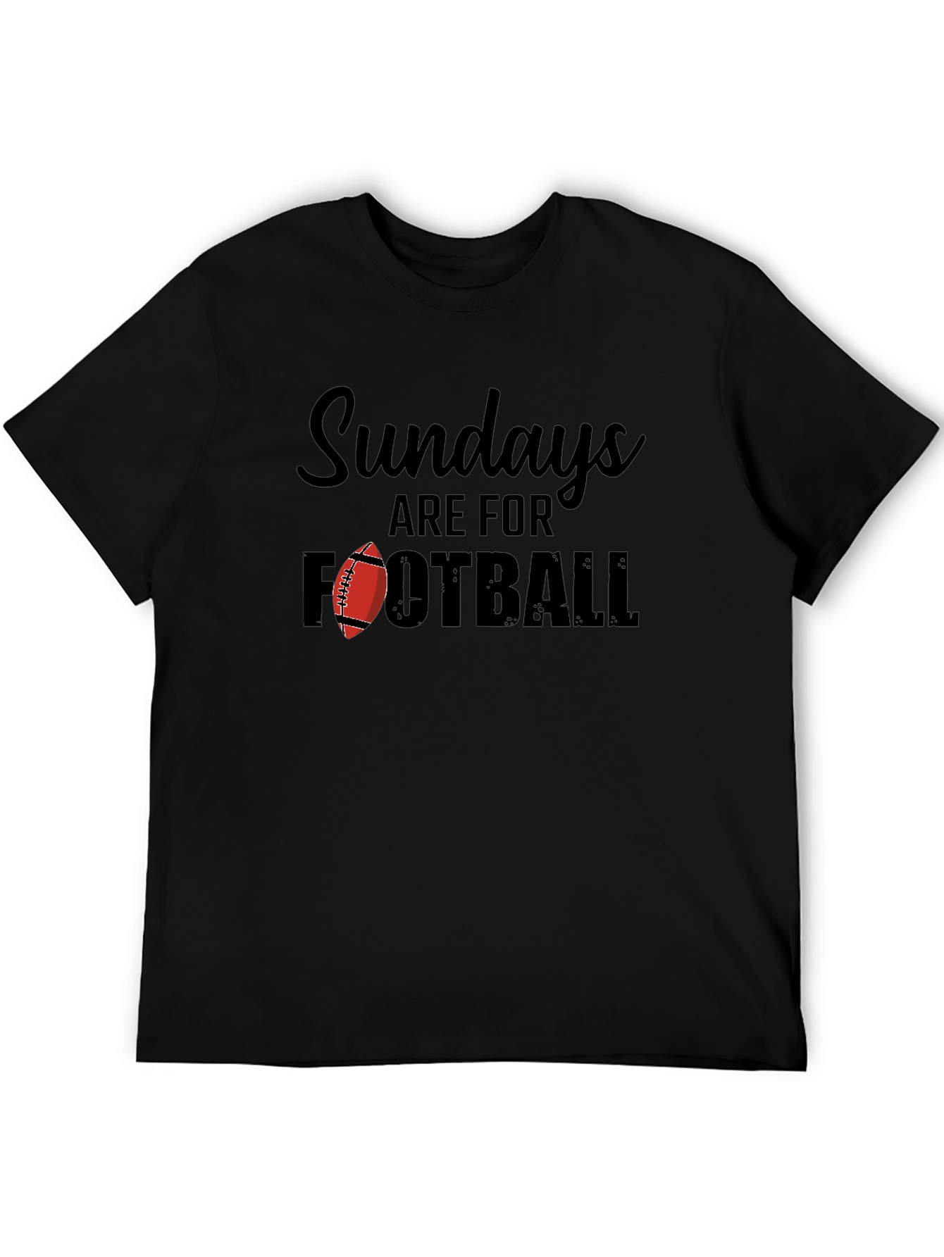 Black Sundays are for Football Graphic Tee view 5