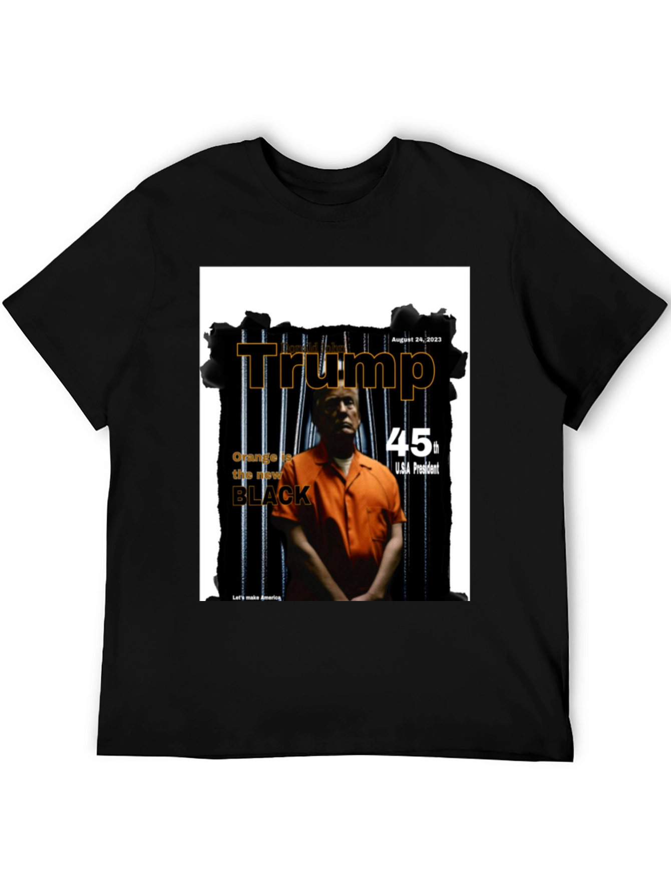 Black Trump Mugshot T-Shirt - Political Statement Tee view 5
