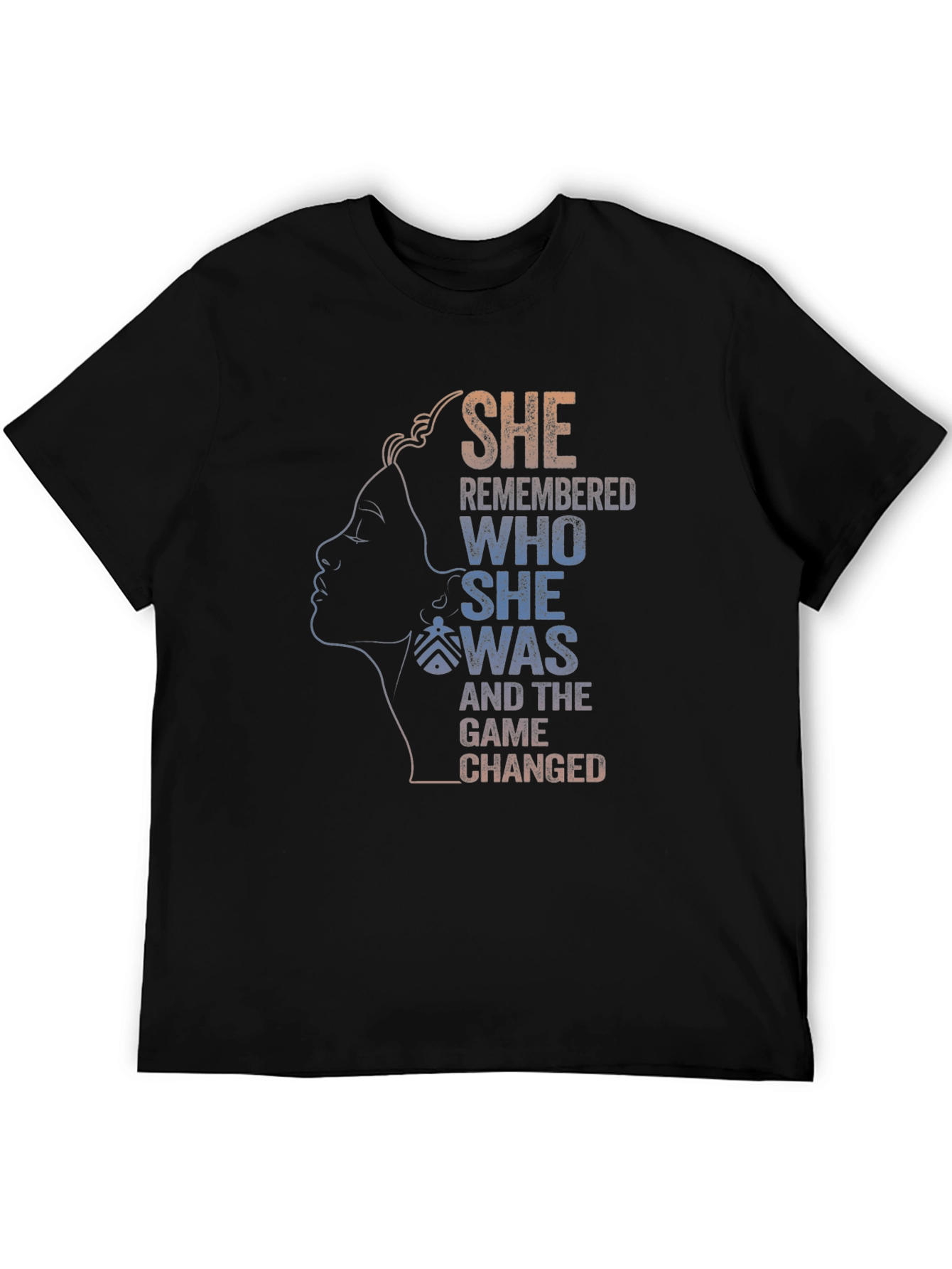 Black She Remembered Who She Was T-Shirt view 5