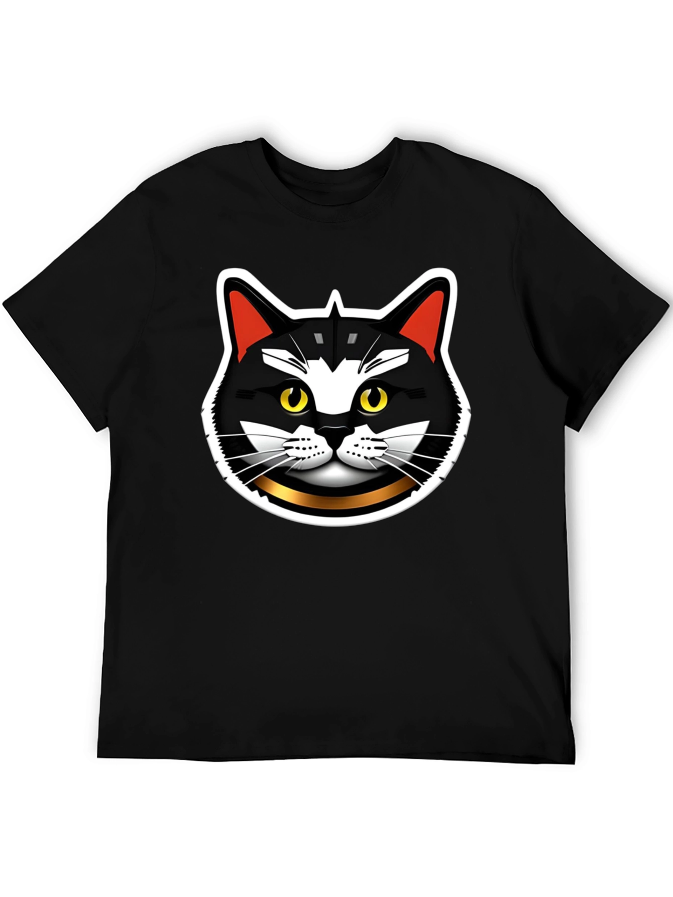 Black Cool Cat Graphic T-Shirt view 5